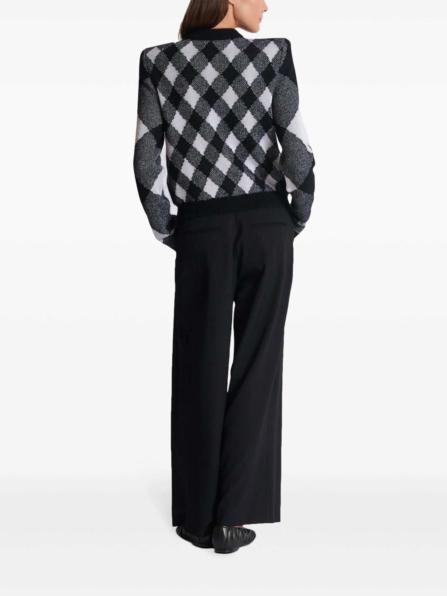 gingham pattern cardigan