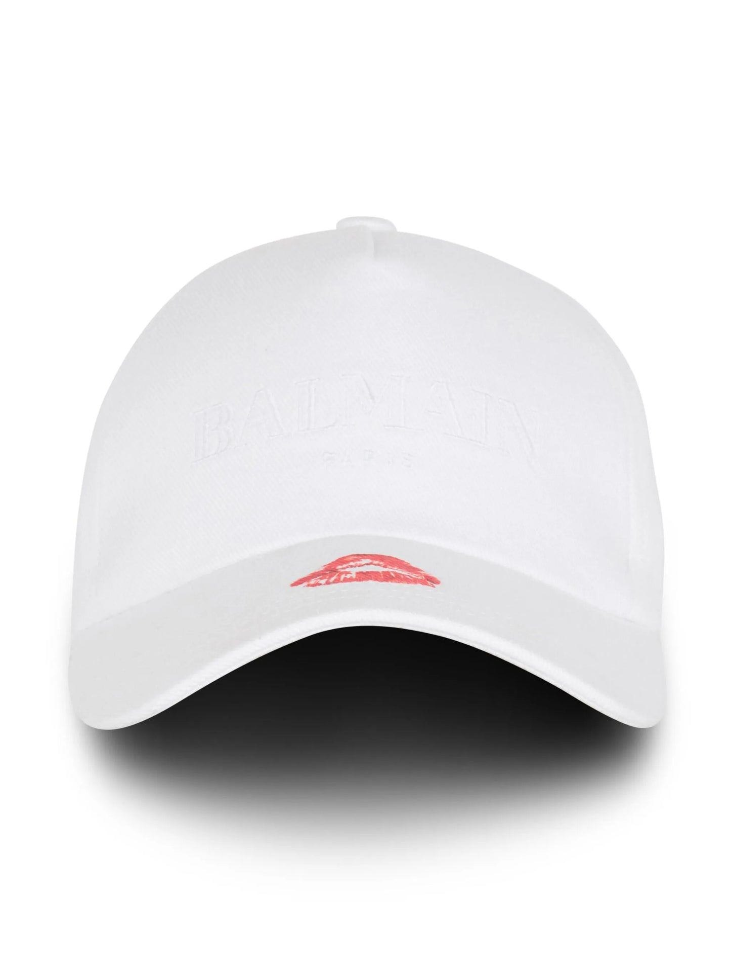 lips-motif cotton cap