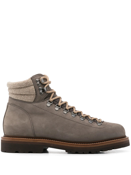 wool-insert nubuck boots