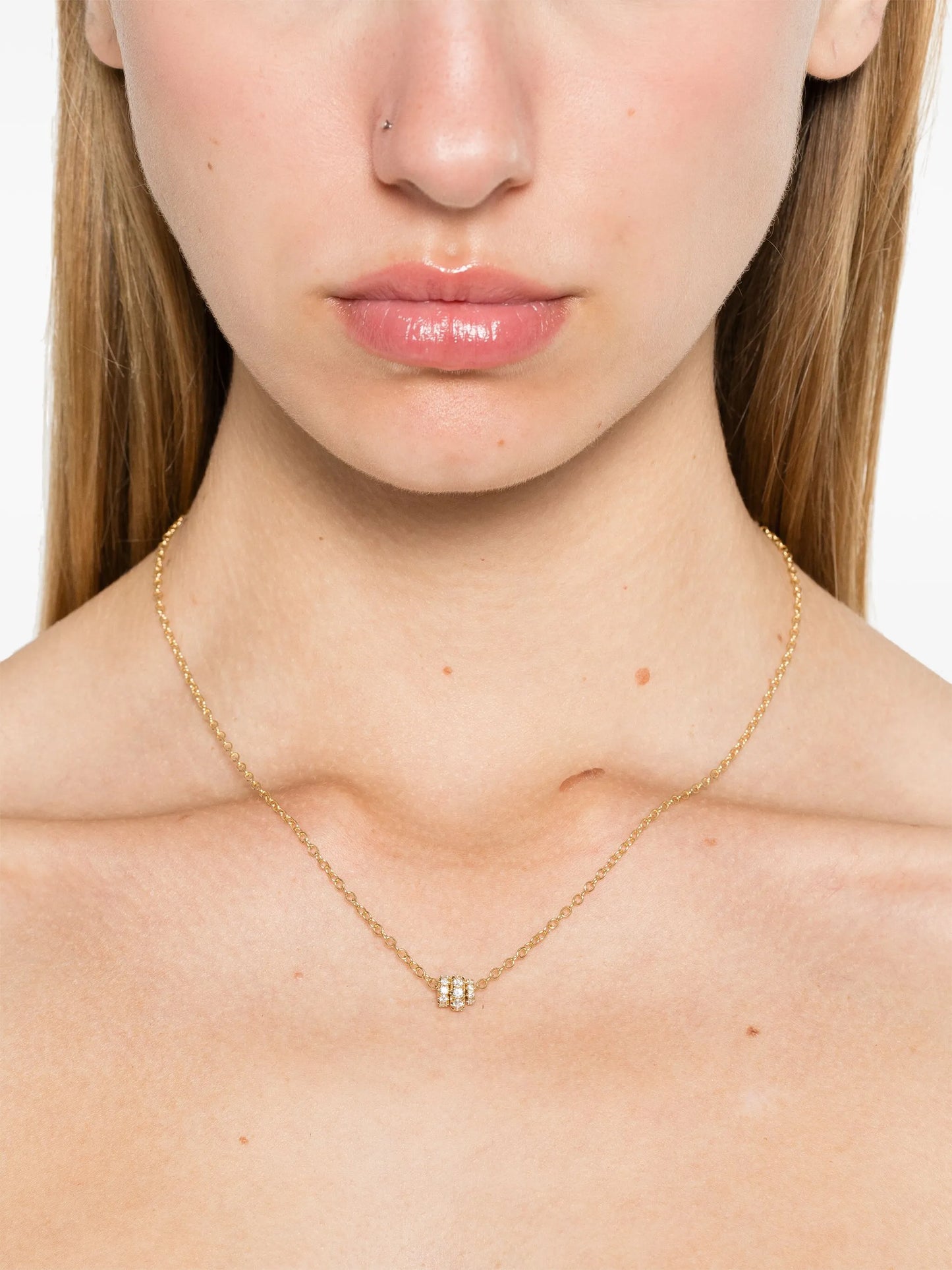 18kt yellow gold Vesta diamond necklace
