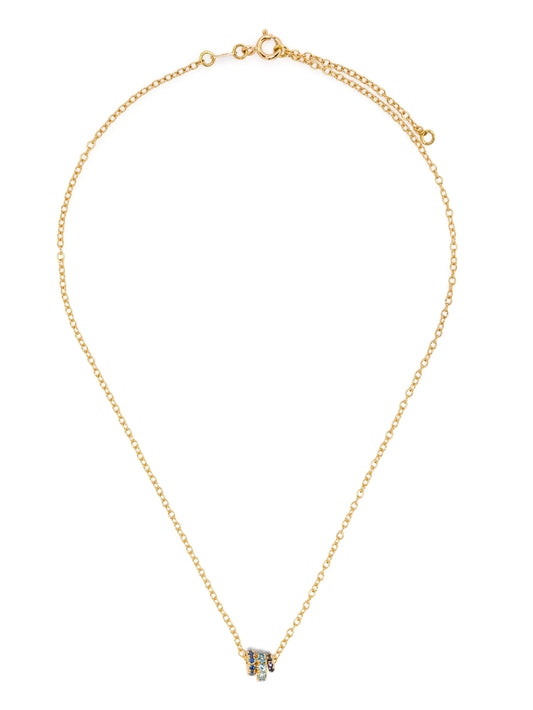 18kt yellow gold Vesta sapphire necklace
