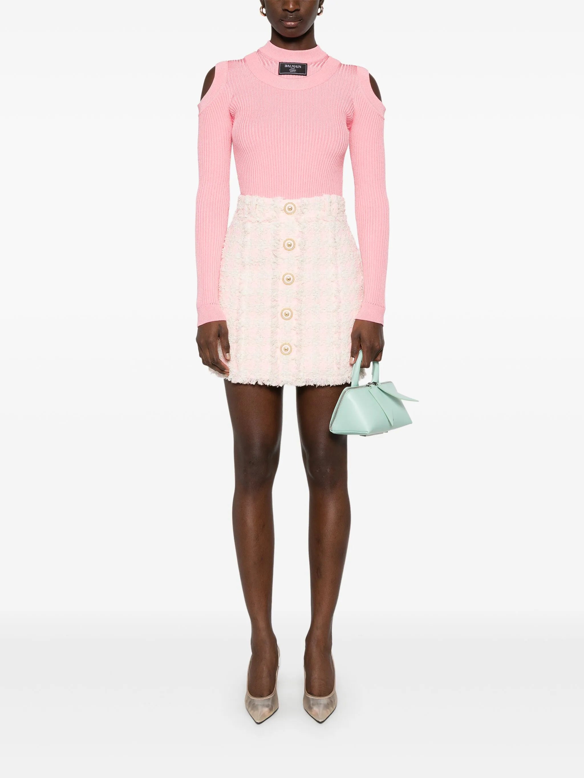 tweed mini skirt