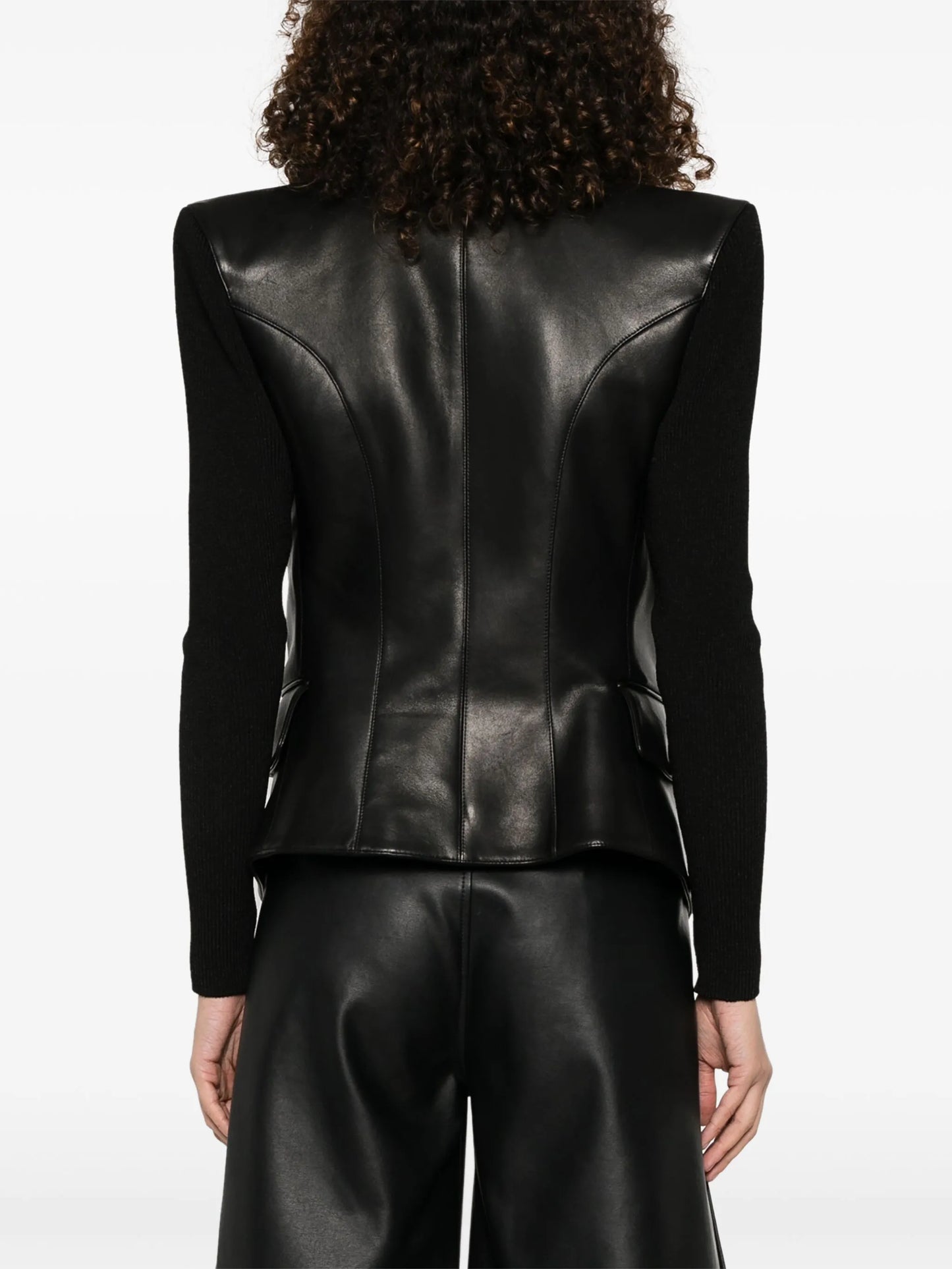 6-button leather jacket