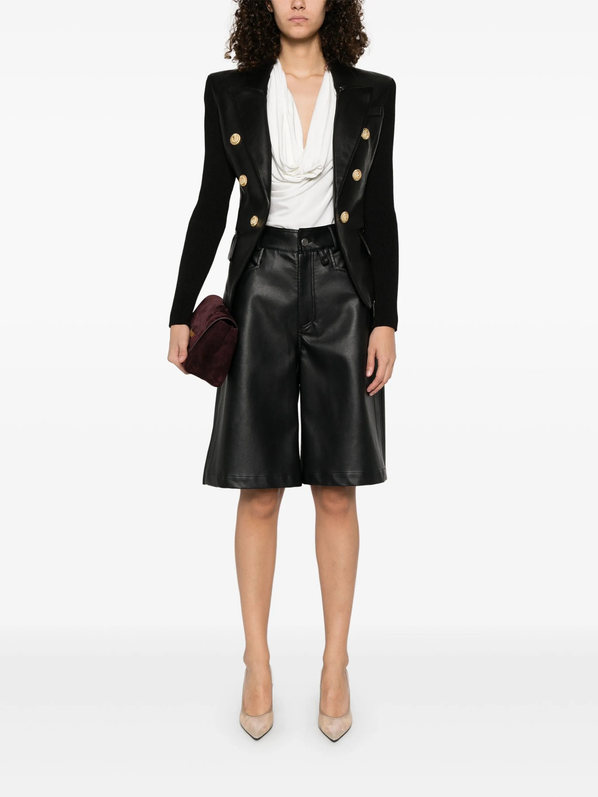 6-button leather jacket