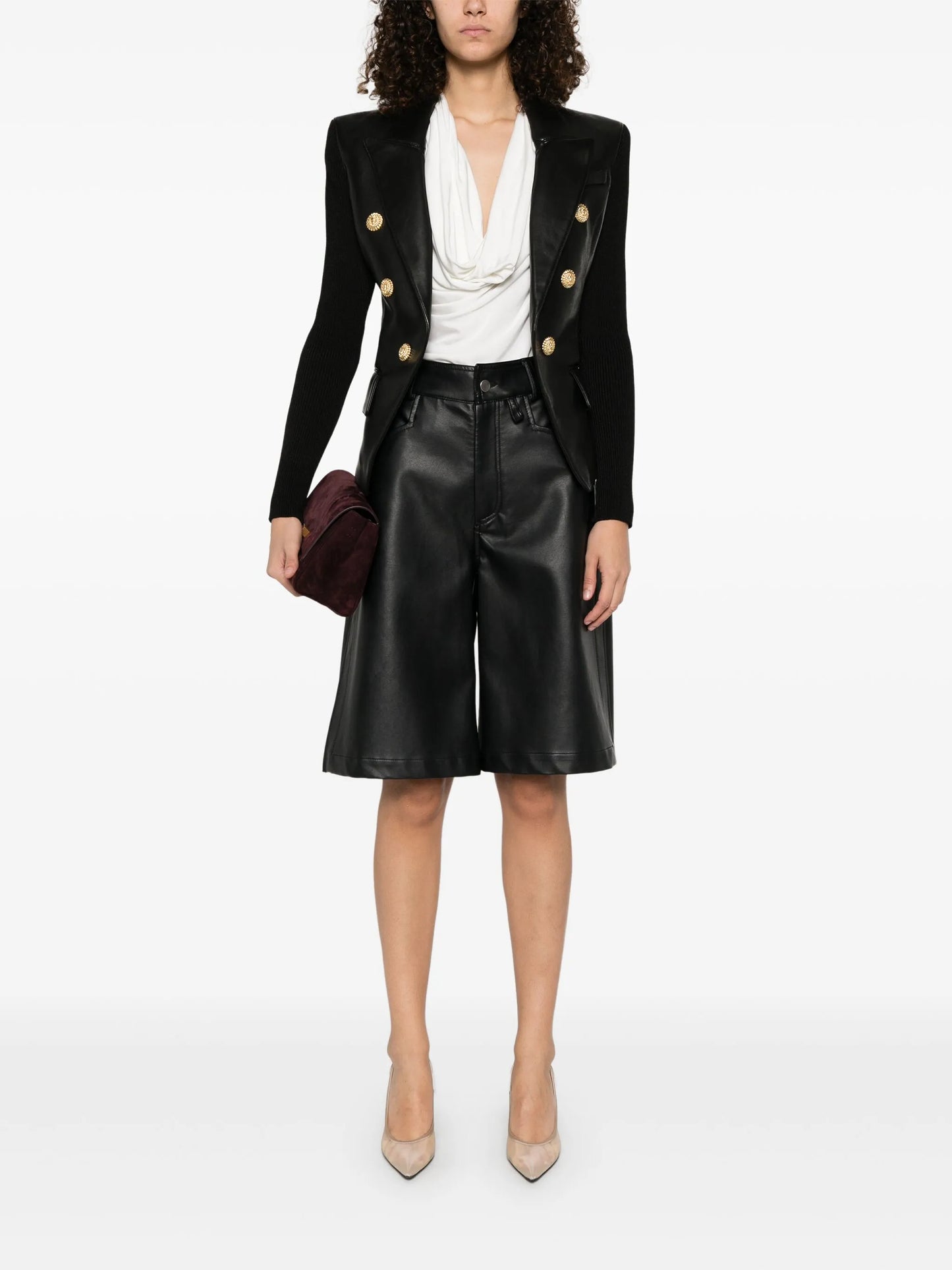 6-button leather jacket