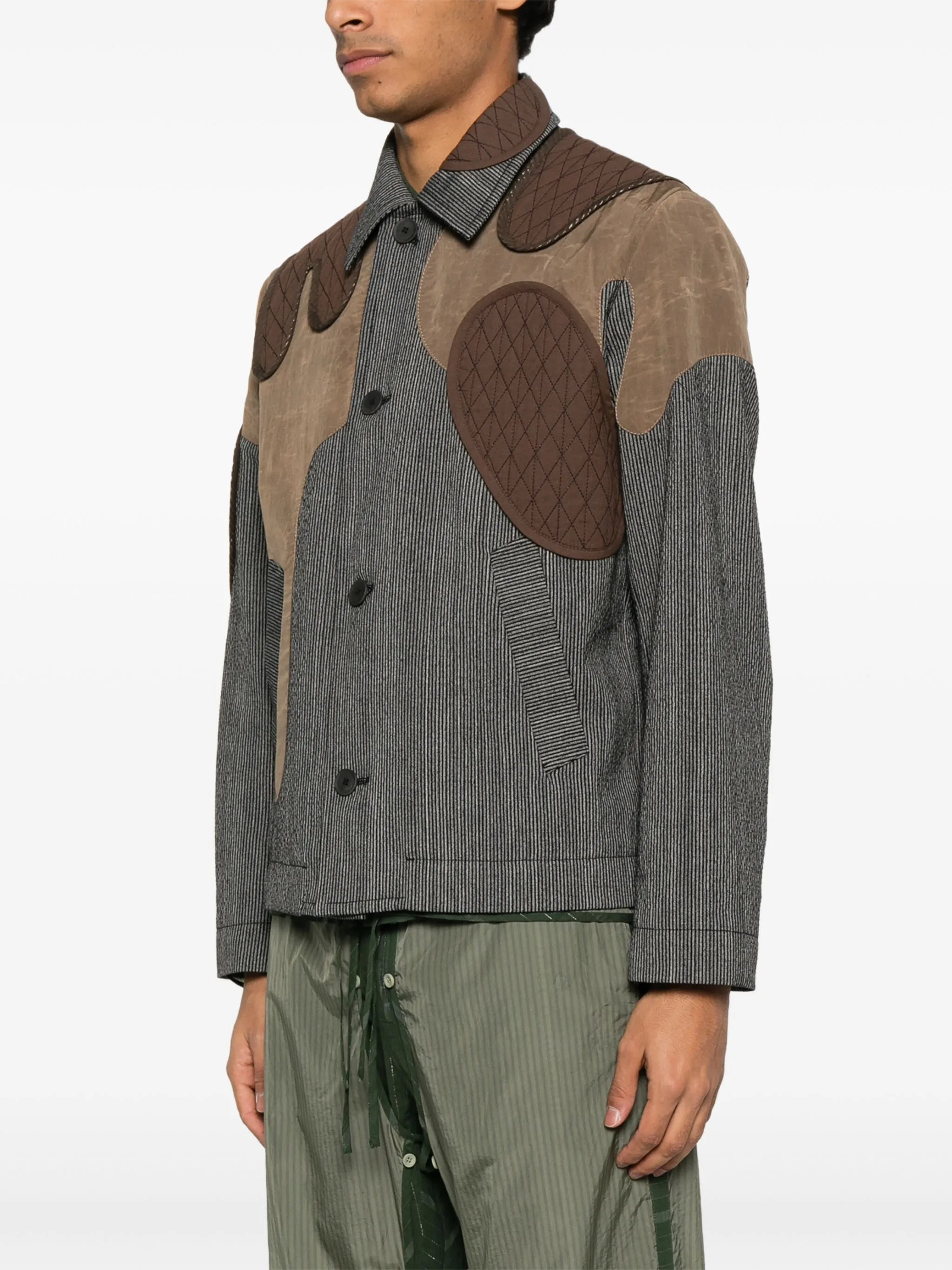 patchwork-design jacket