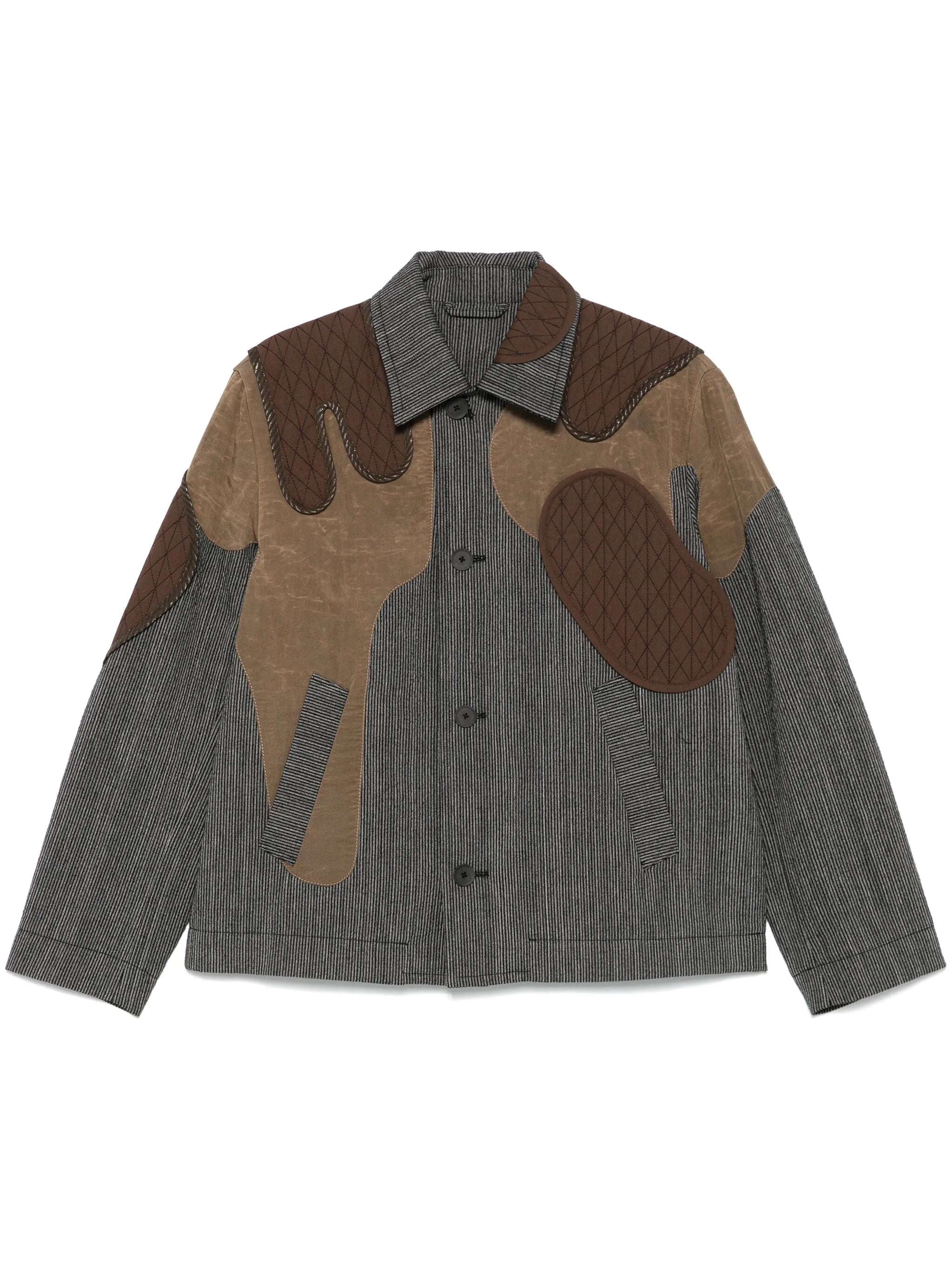patchwork-design jacket