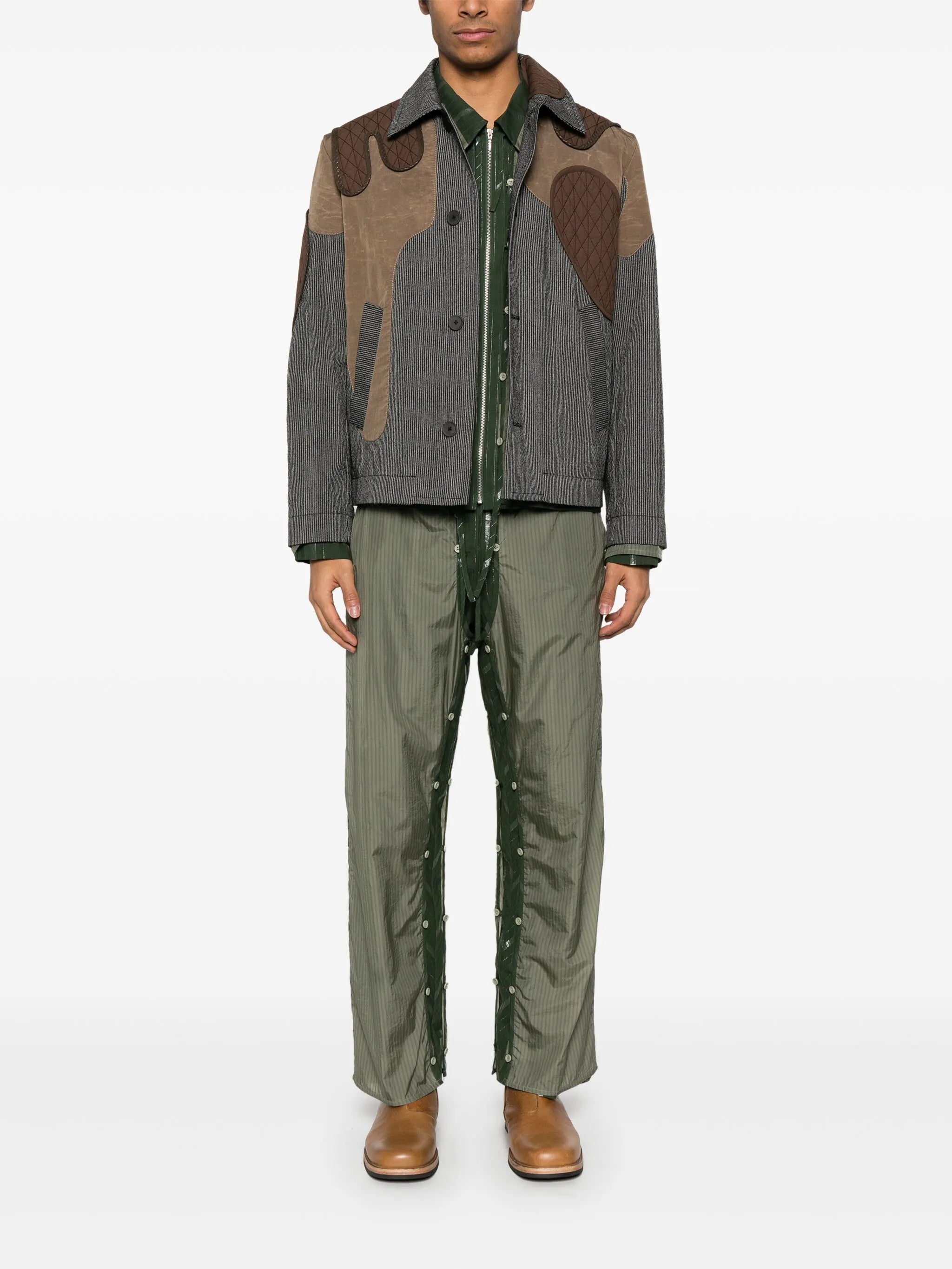 patchwork-design jacket