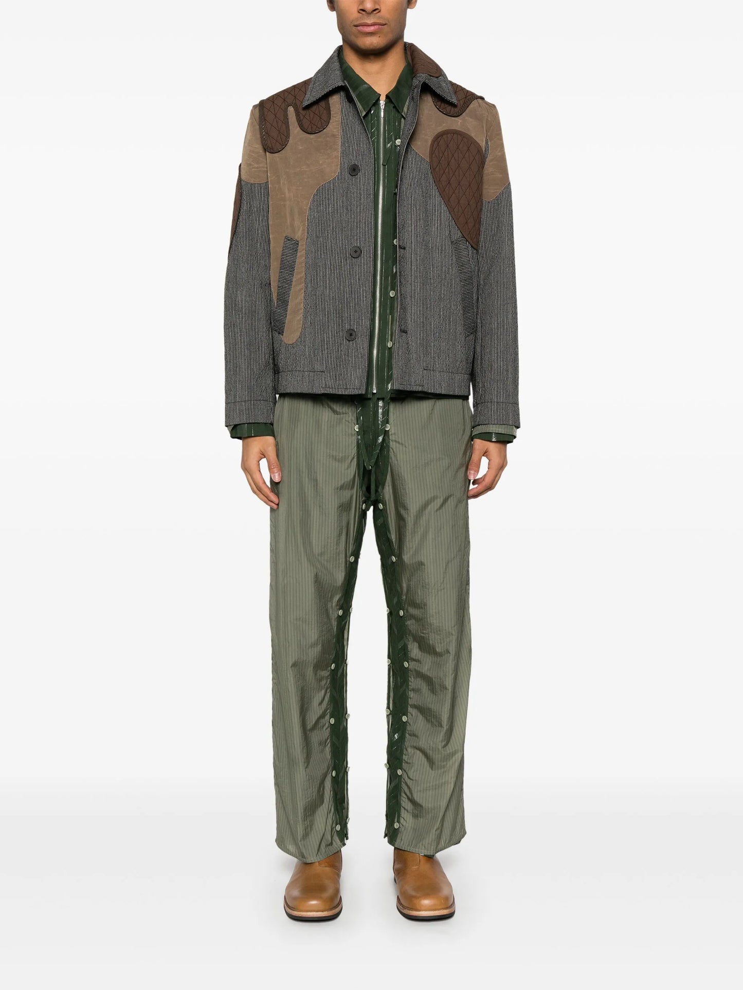 patchwork-design jacket
