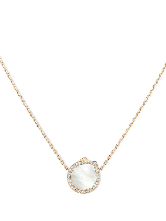 18kt rose gold Antifer diamond and pearl necklace