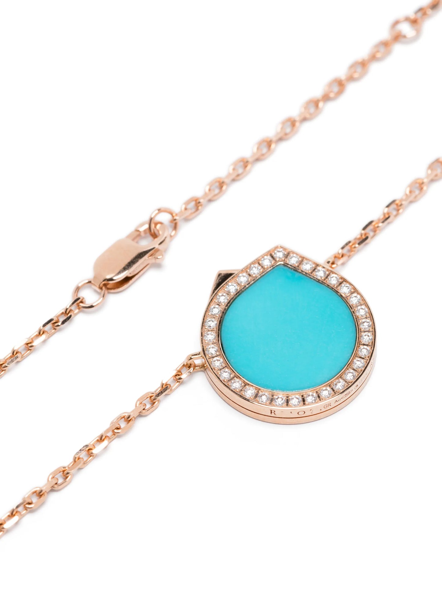 18K rose gold Antifer diamond pendant necklace