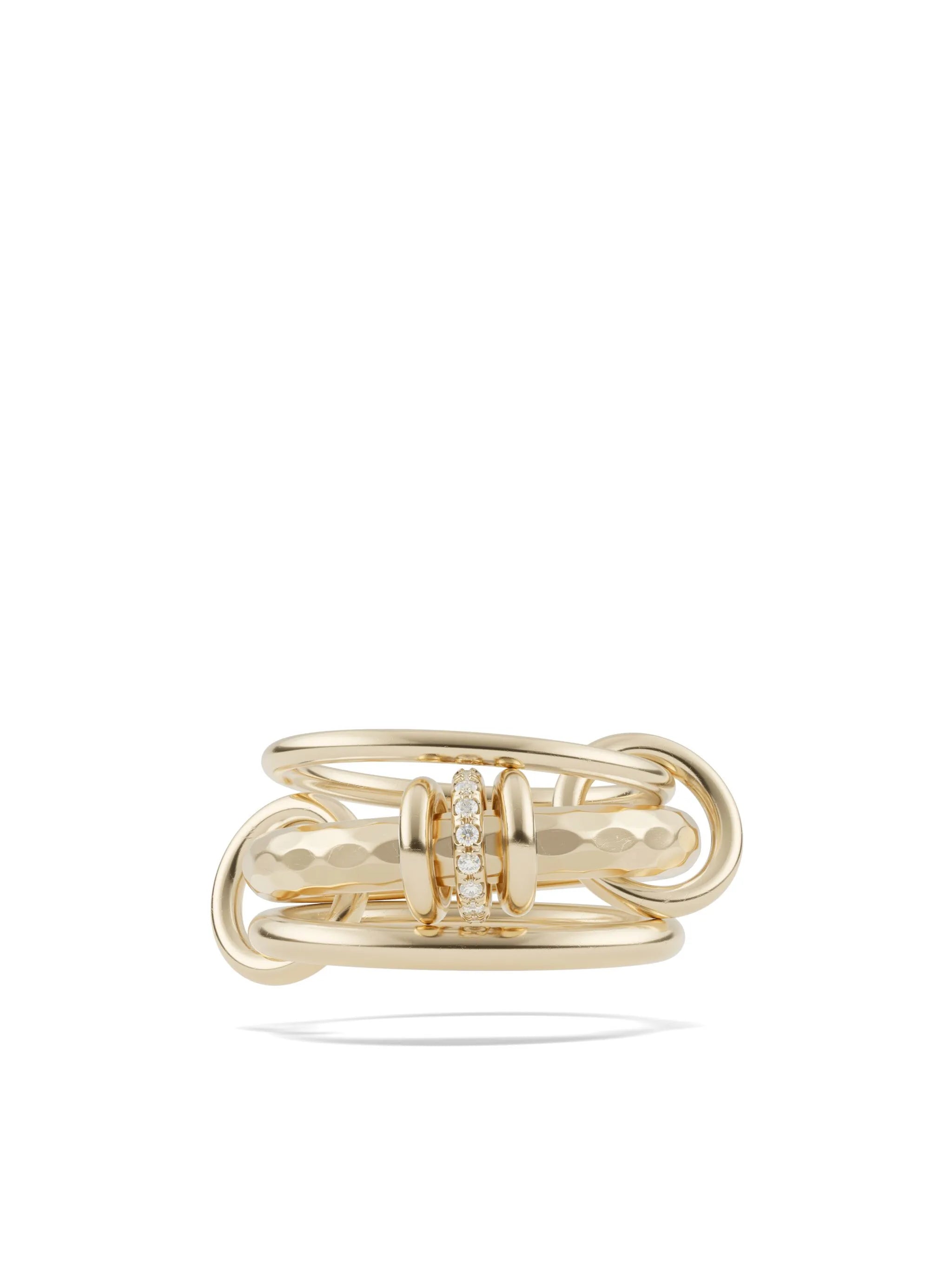 18kt yellow gold Gemini Vulcan diamond ring