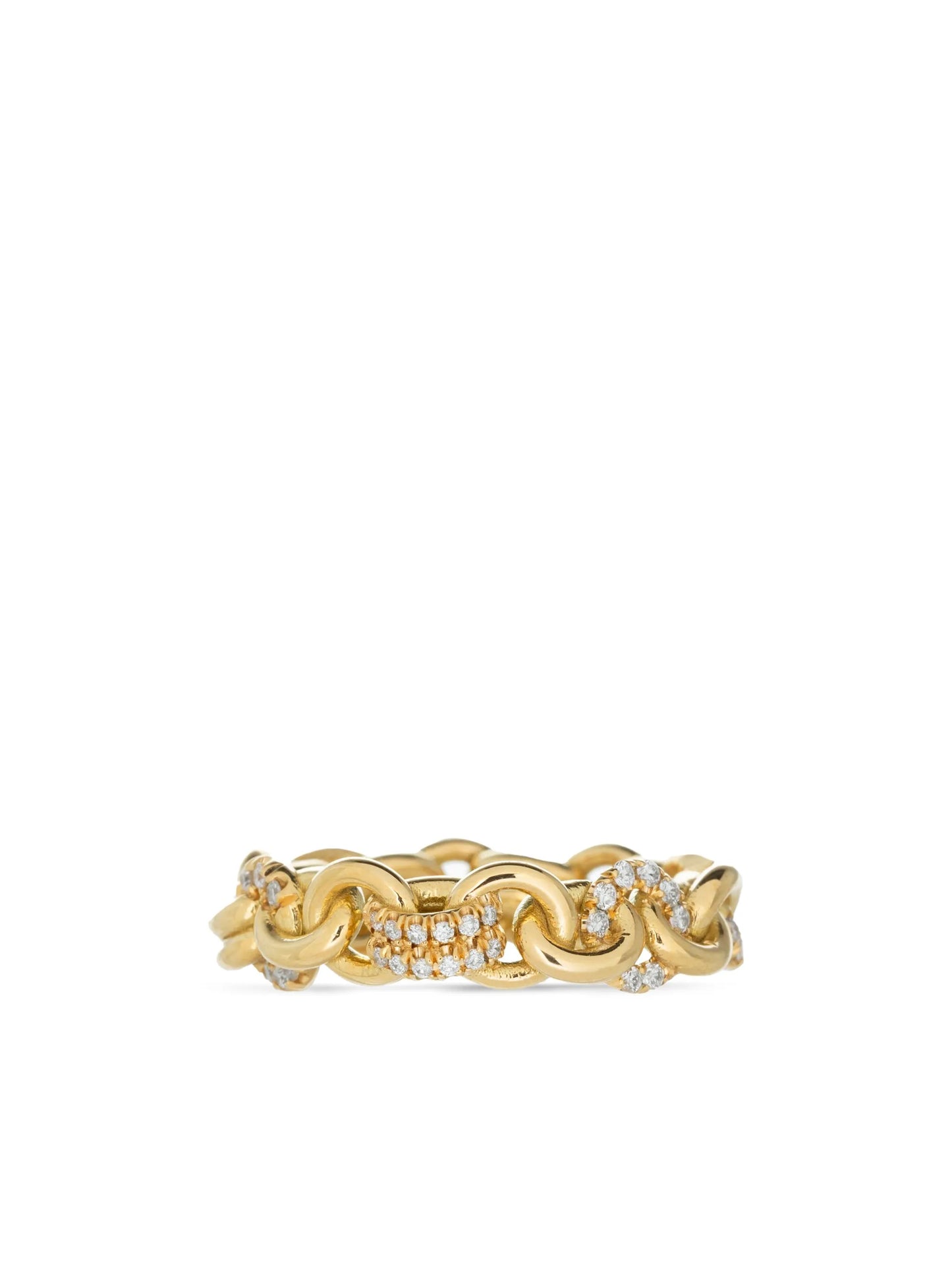 18kt yellow gold Medium Fused Serpens diamond ring