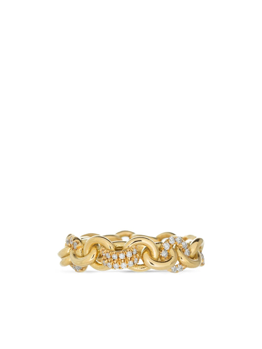 18kt yellow gold Medium Fused Serpens diamond ring