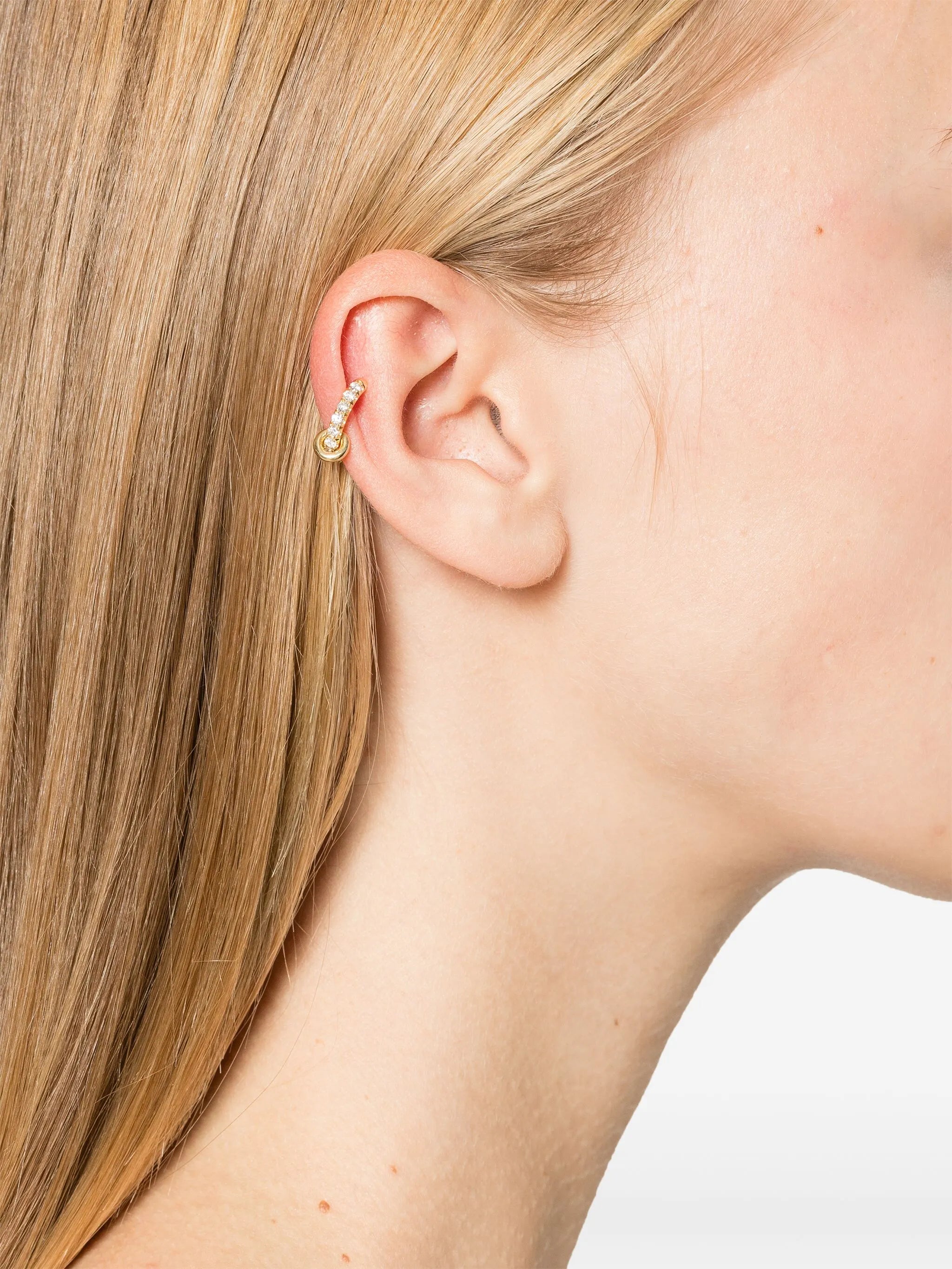 18kt yellow gold Elara diamond ear cuff