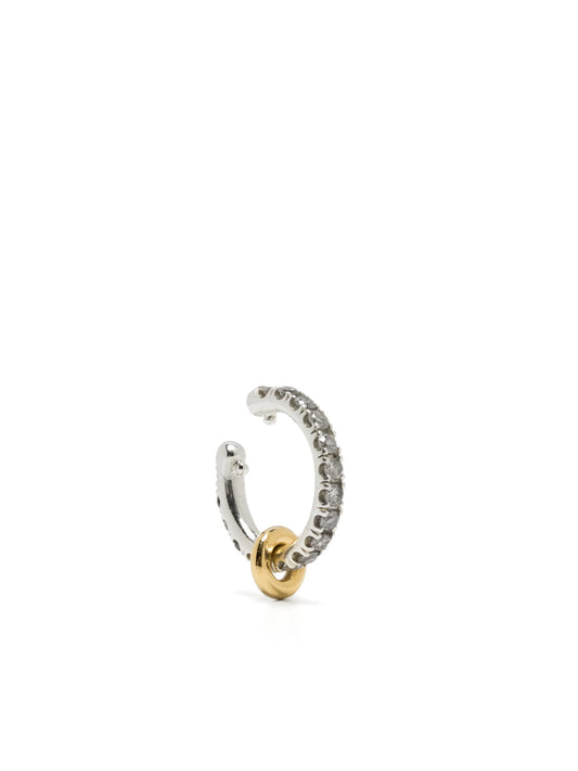 18kt yellow gold sterling silver Elara SG diamond ear cuff