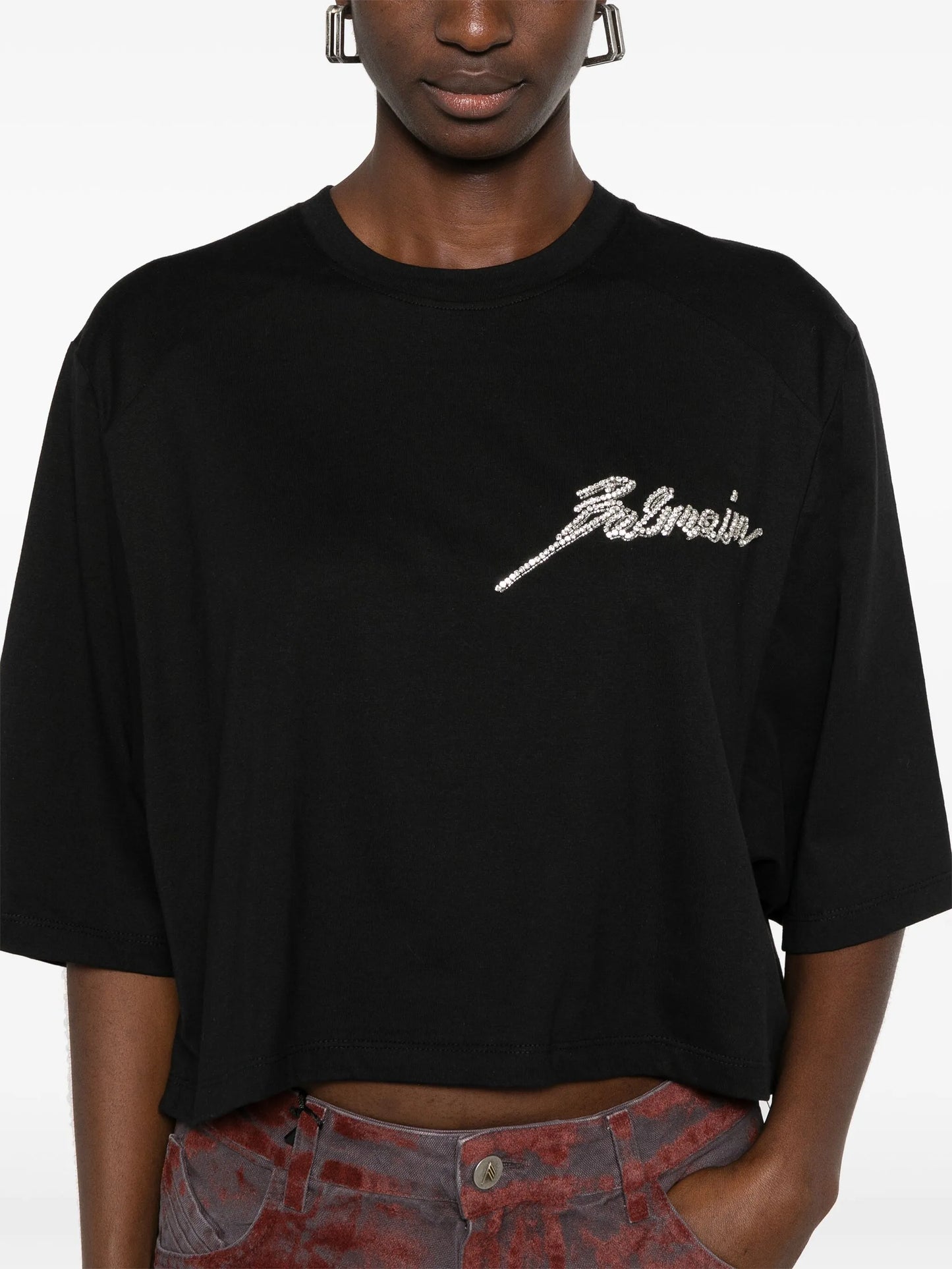 crystal-embellished T-shirt