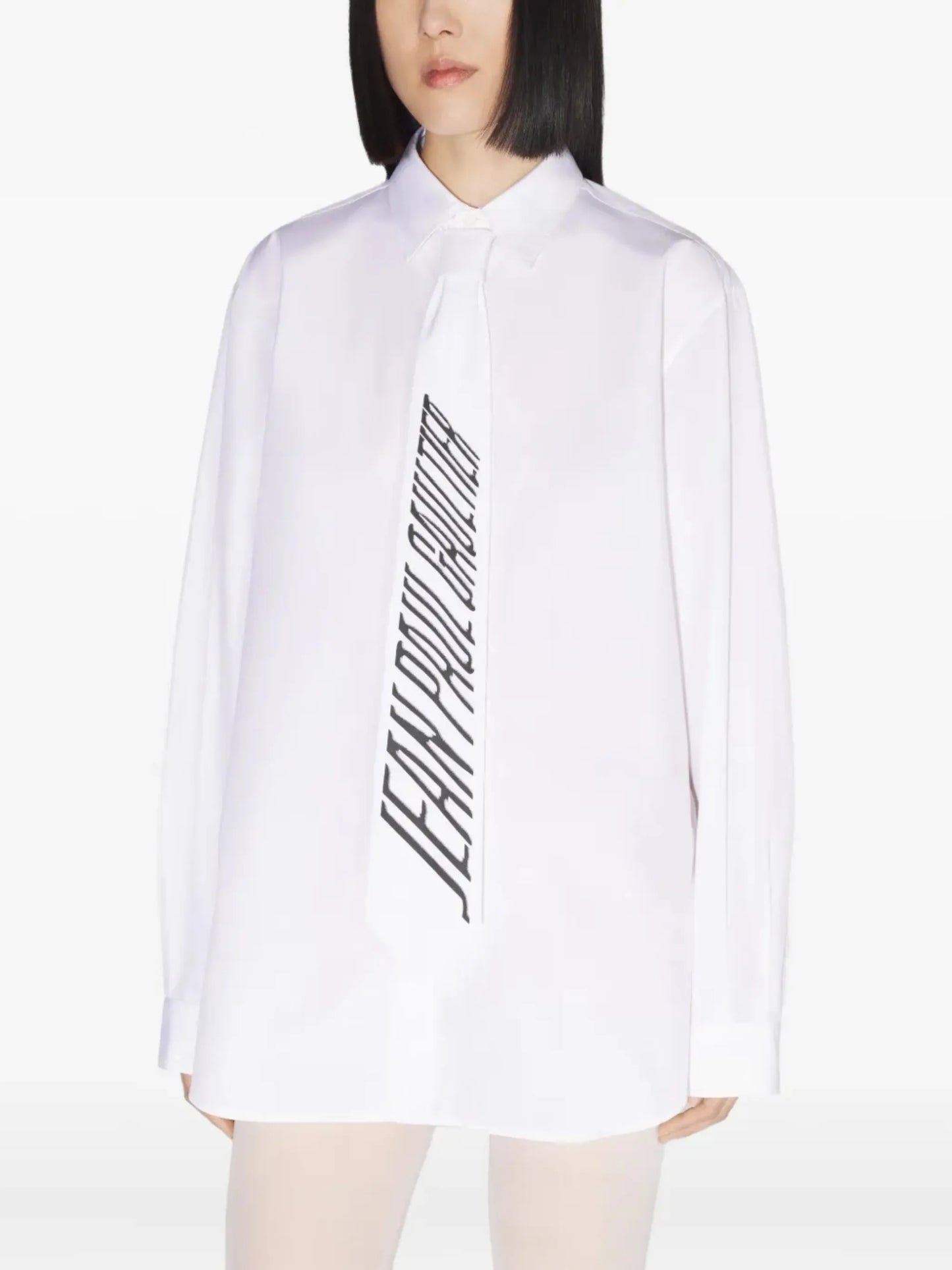 tie-detailed shirt
