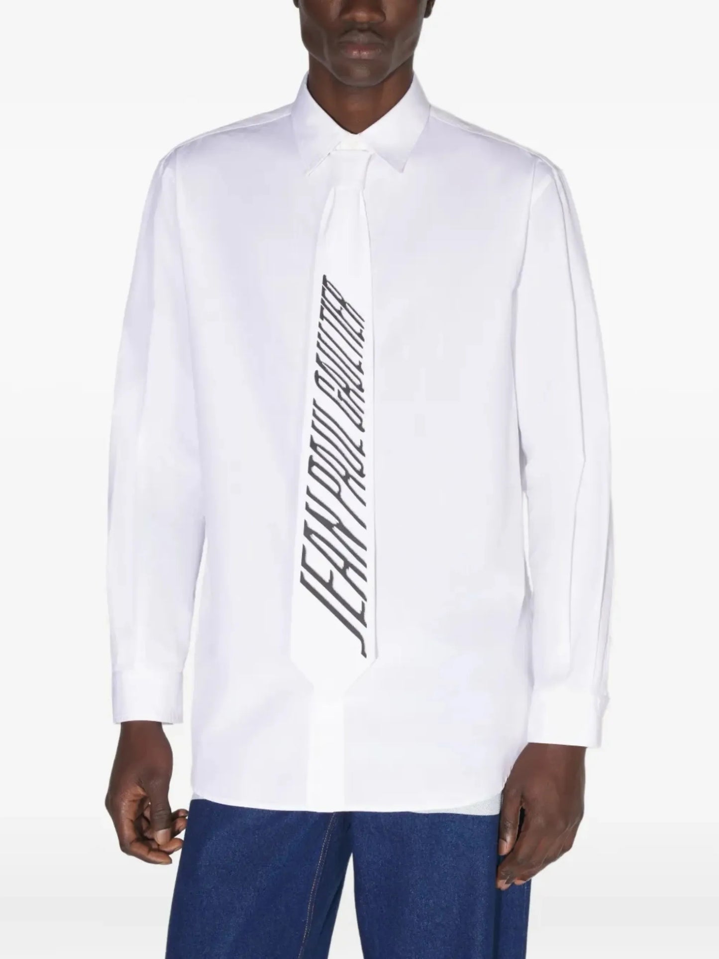 tie-detailed shirt