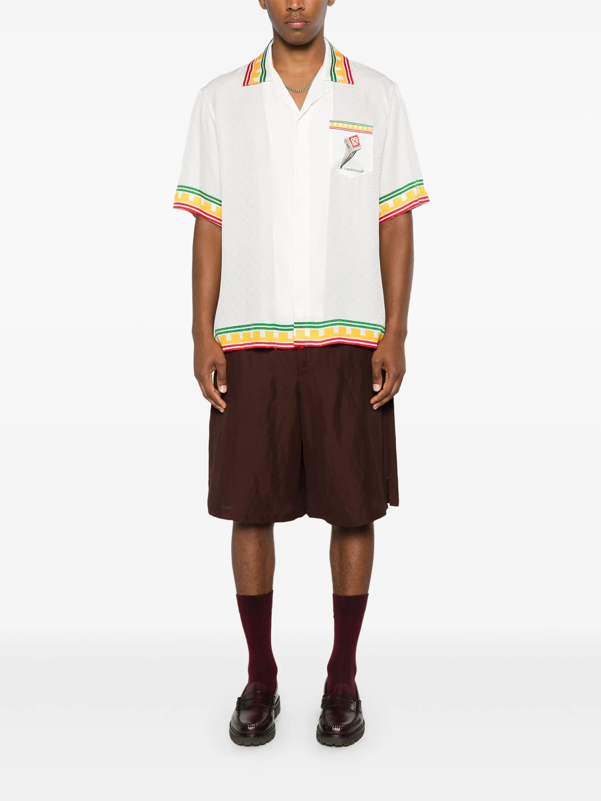 logo monogram pattern shirt