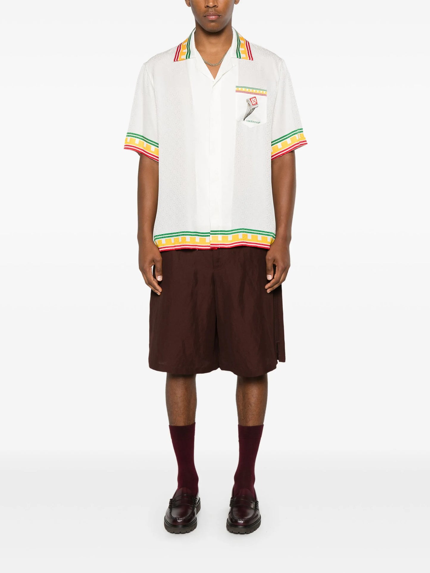 logo monogram pattern shirt