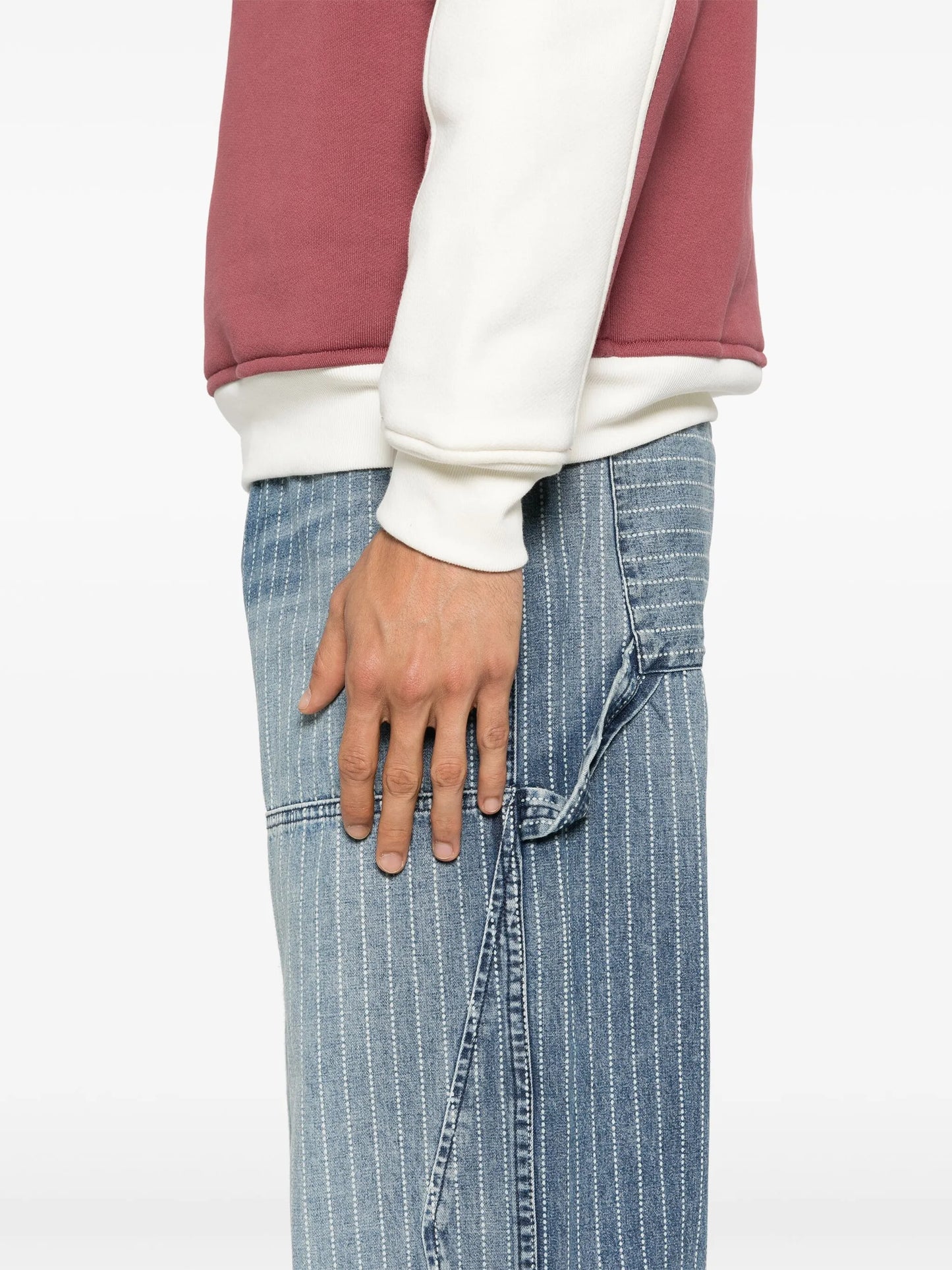 pinstripe jeans
