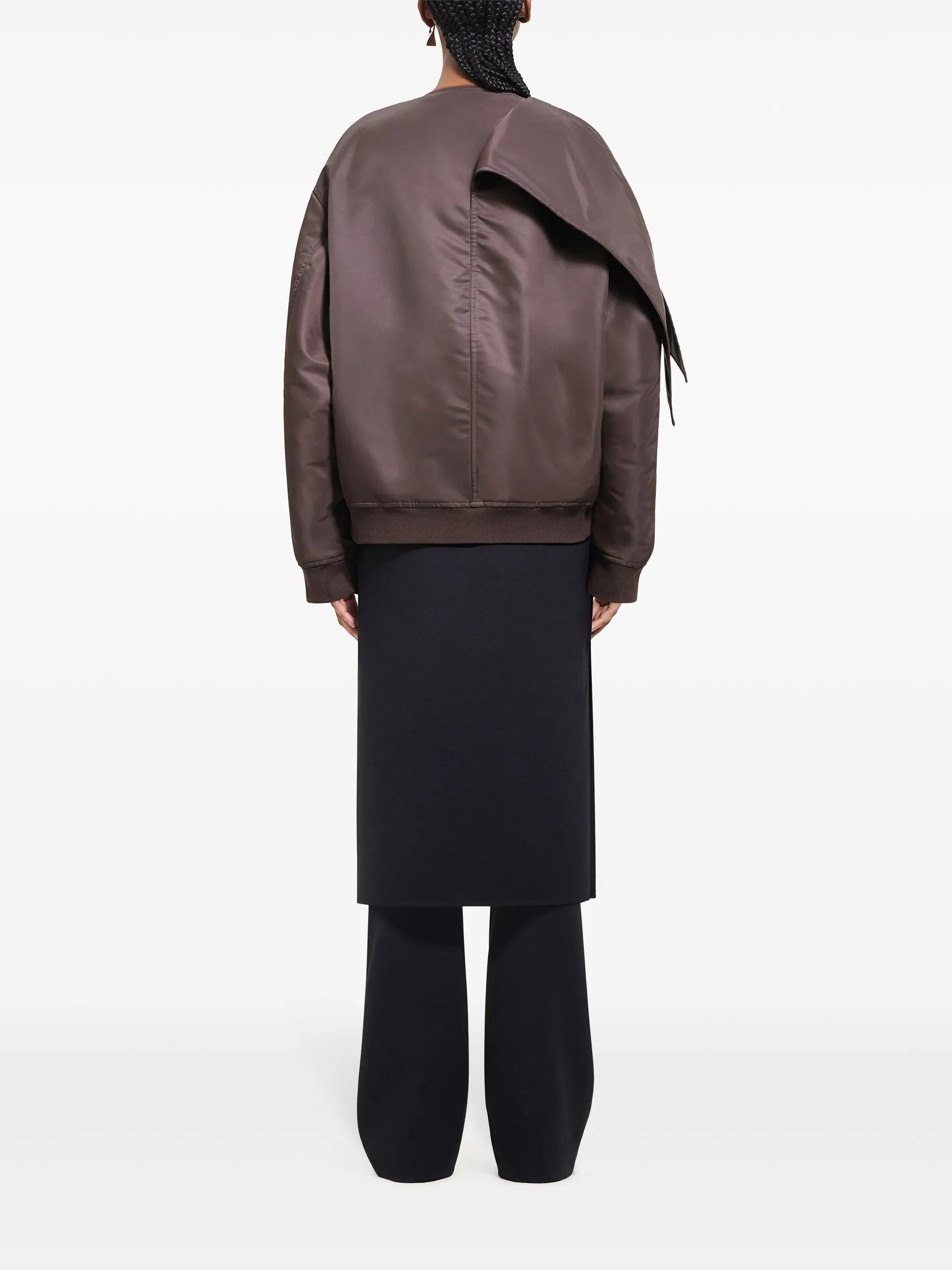 bow-collar bomber jacket