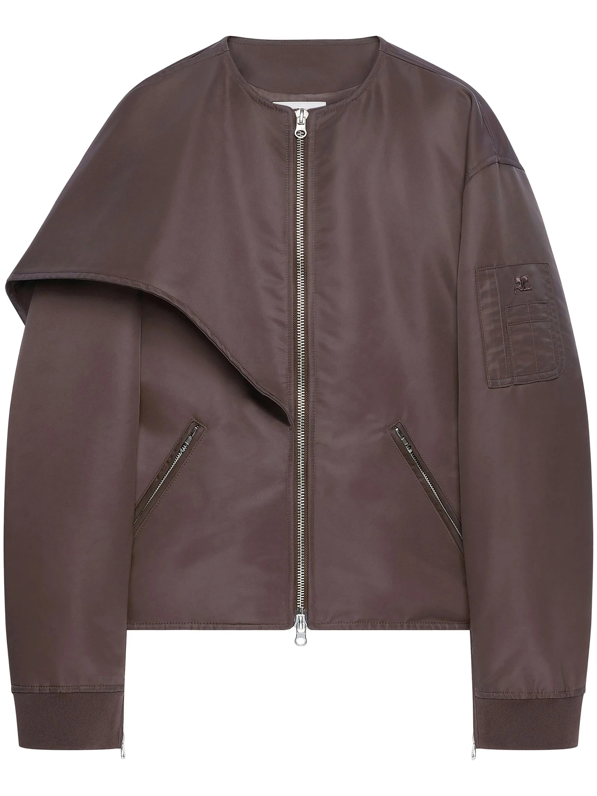 bow-collar bomber jacket