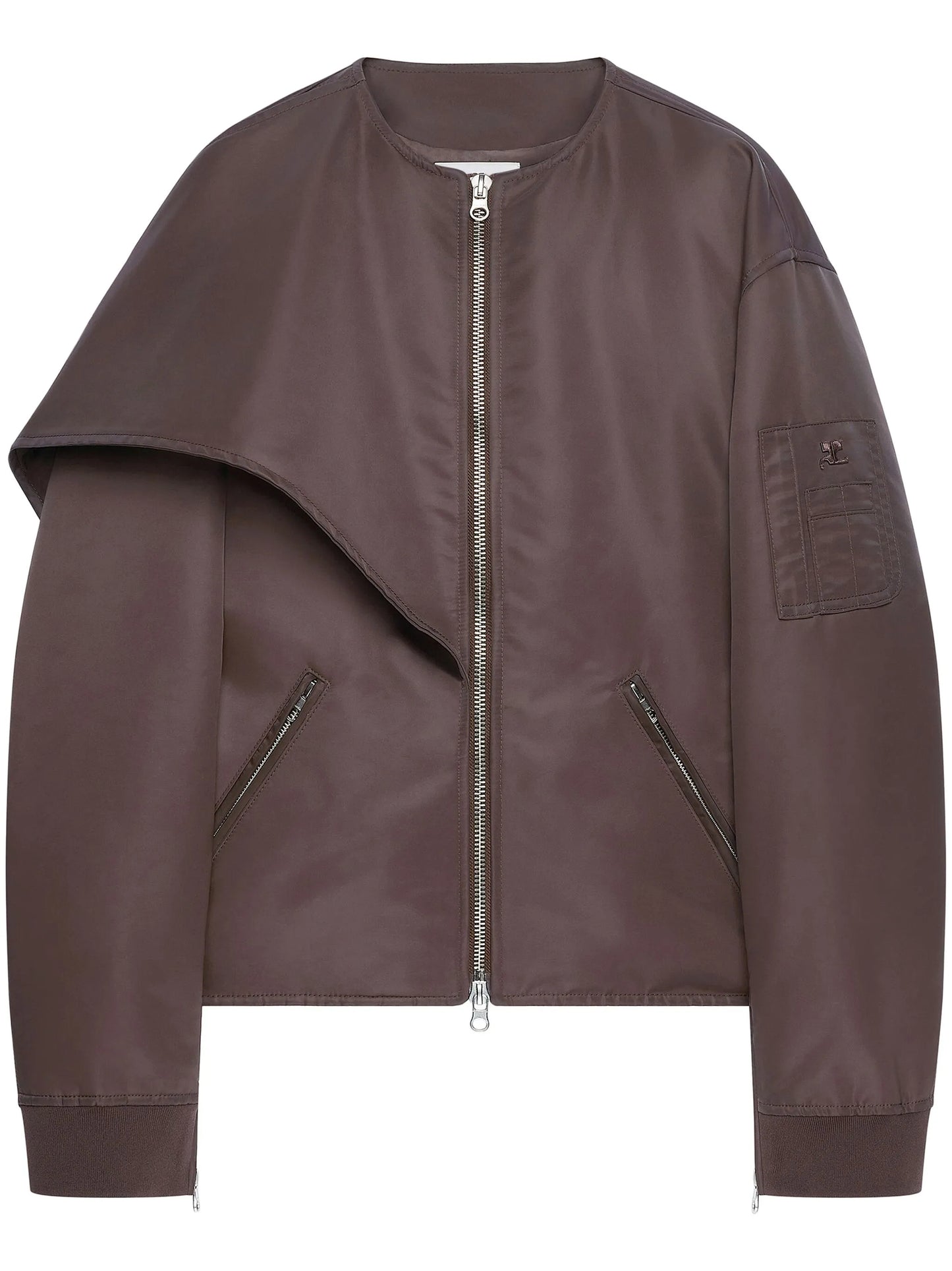 bow-collar bomber jacket