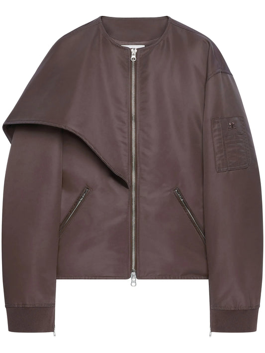 bow-collar bomber jacket
