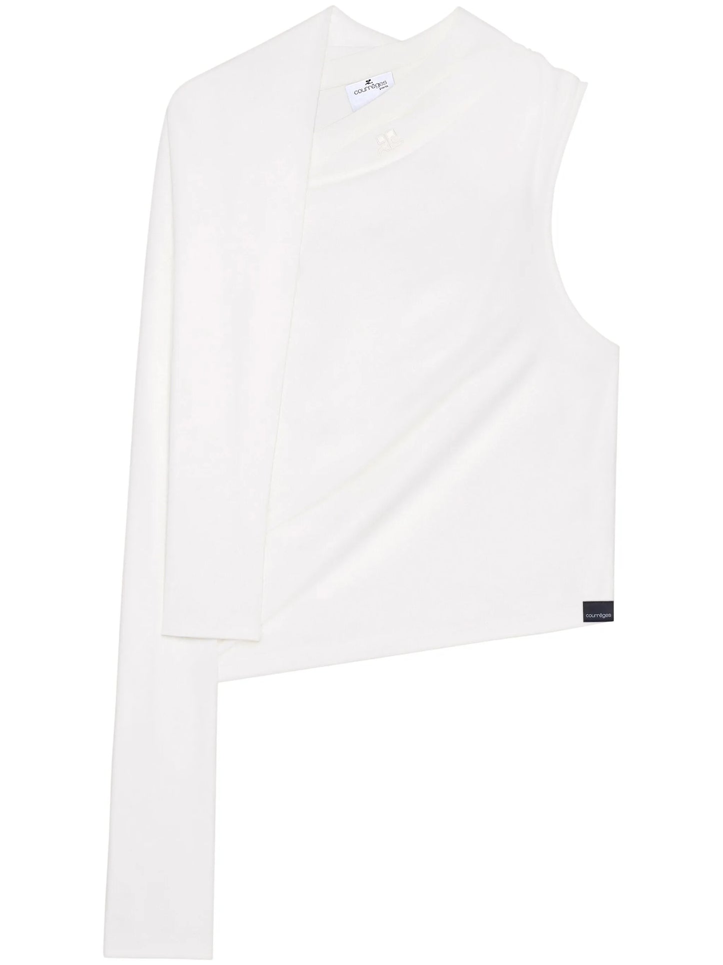 asymmetric off-shoulder T-shirt