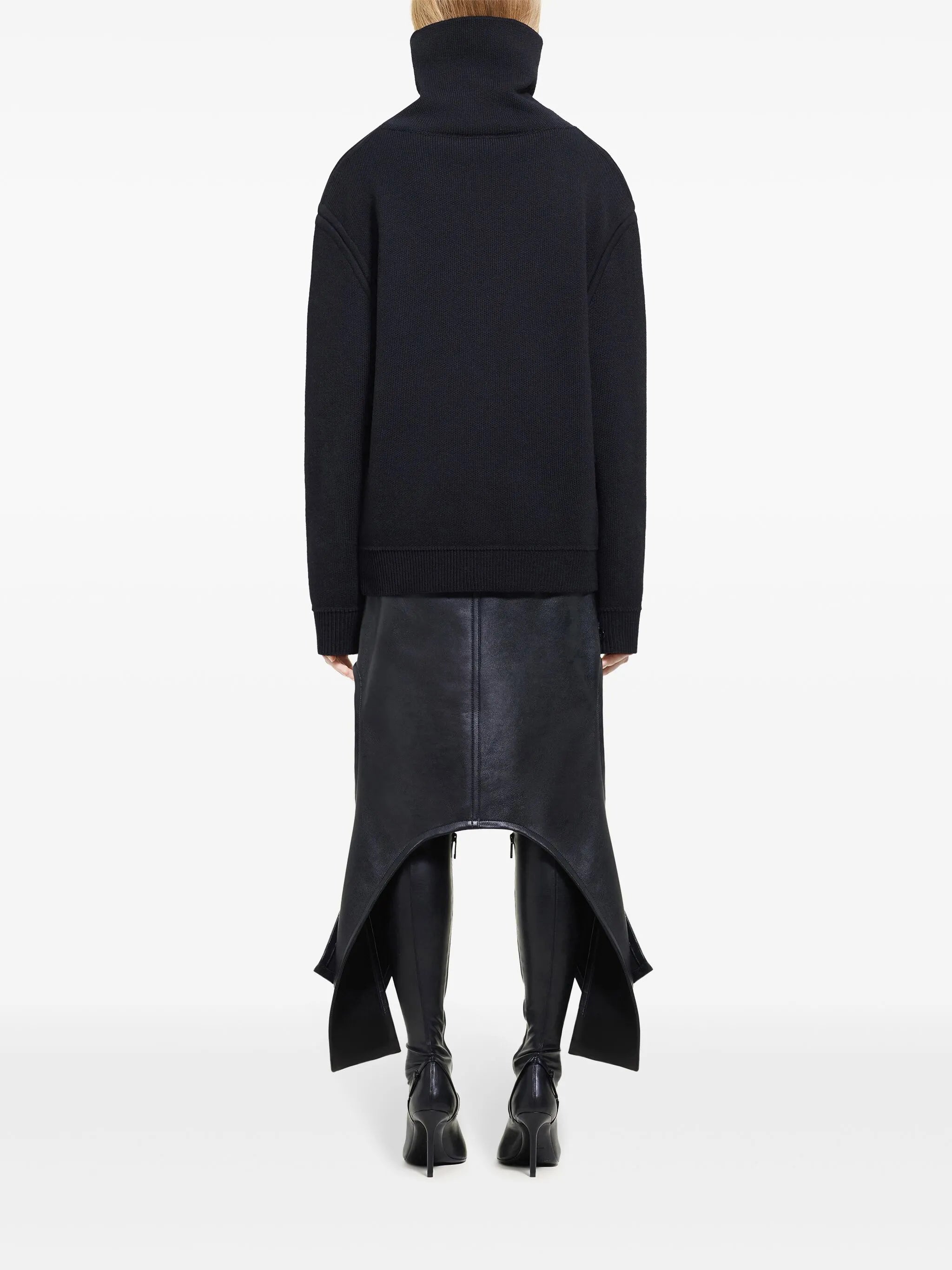 oversized mock-neck sweater