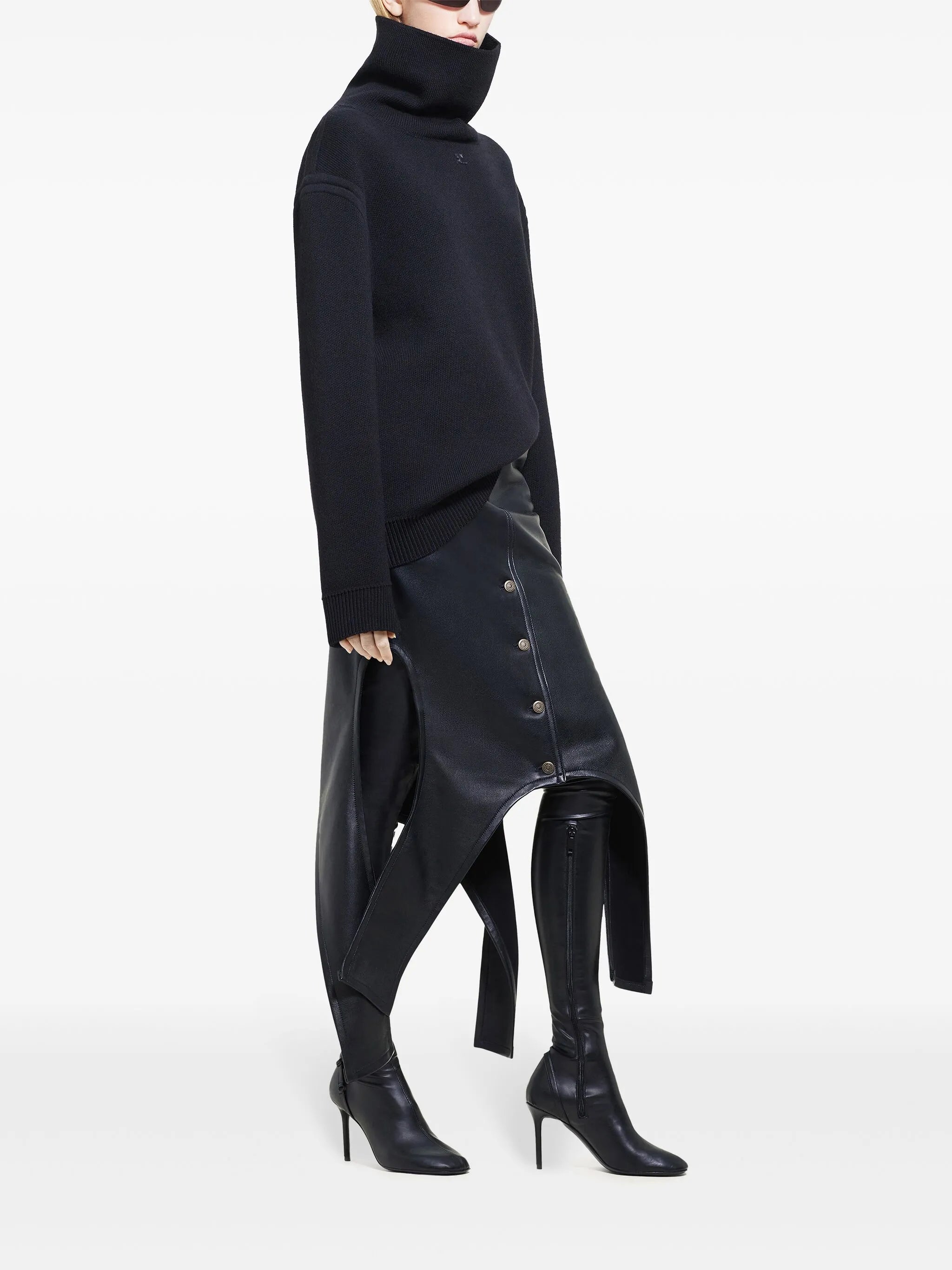 oversized mock-neck sweater