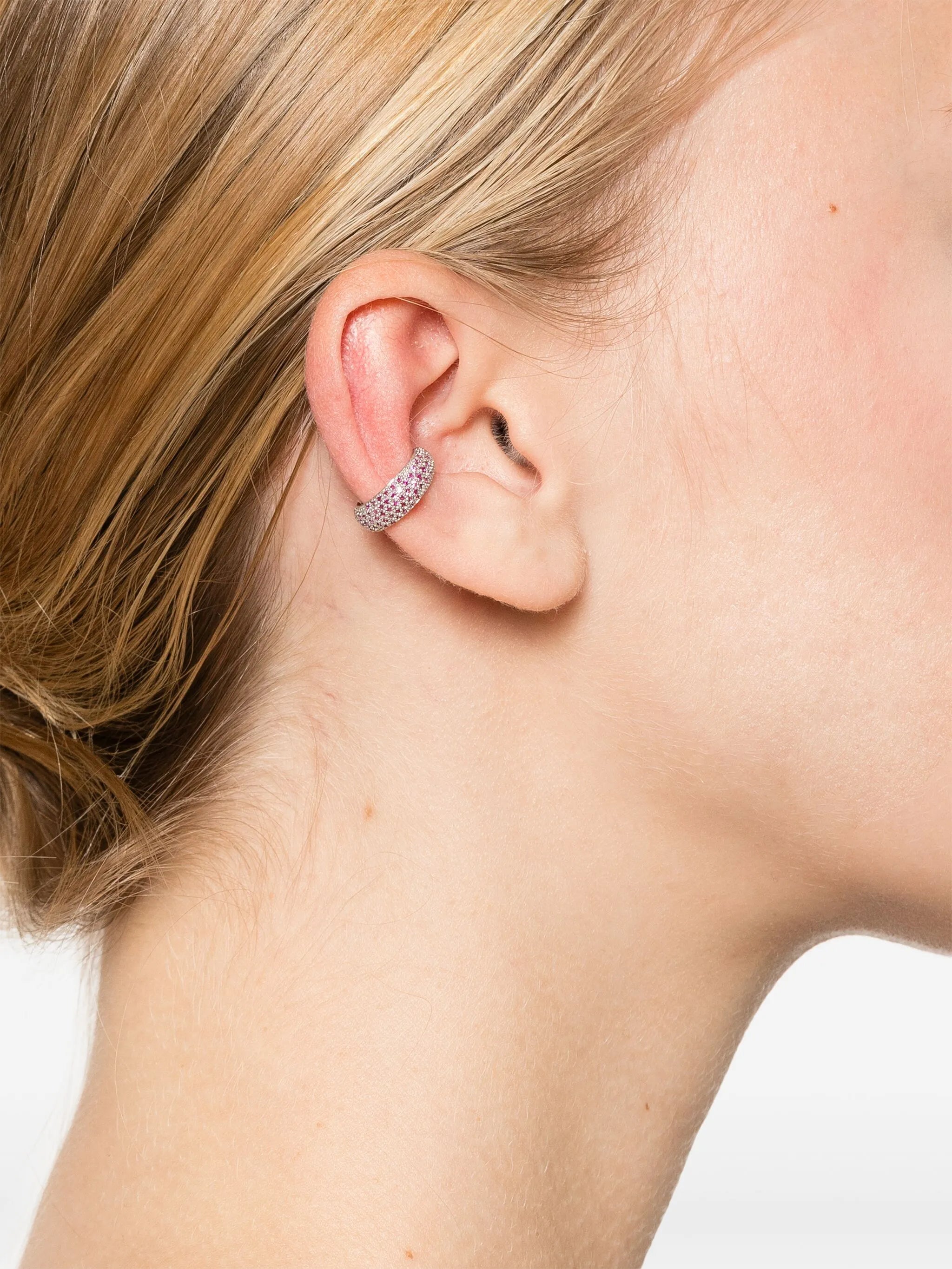 rhinestone-embellished ear cuff