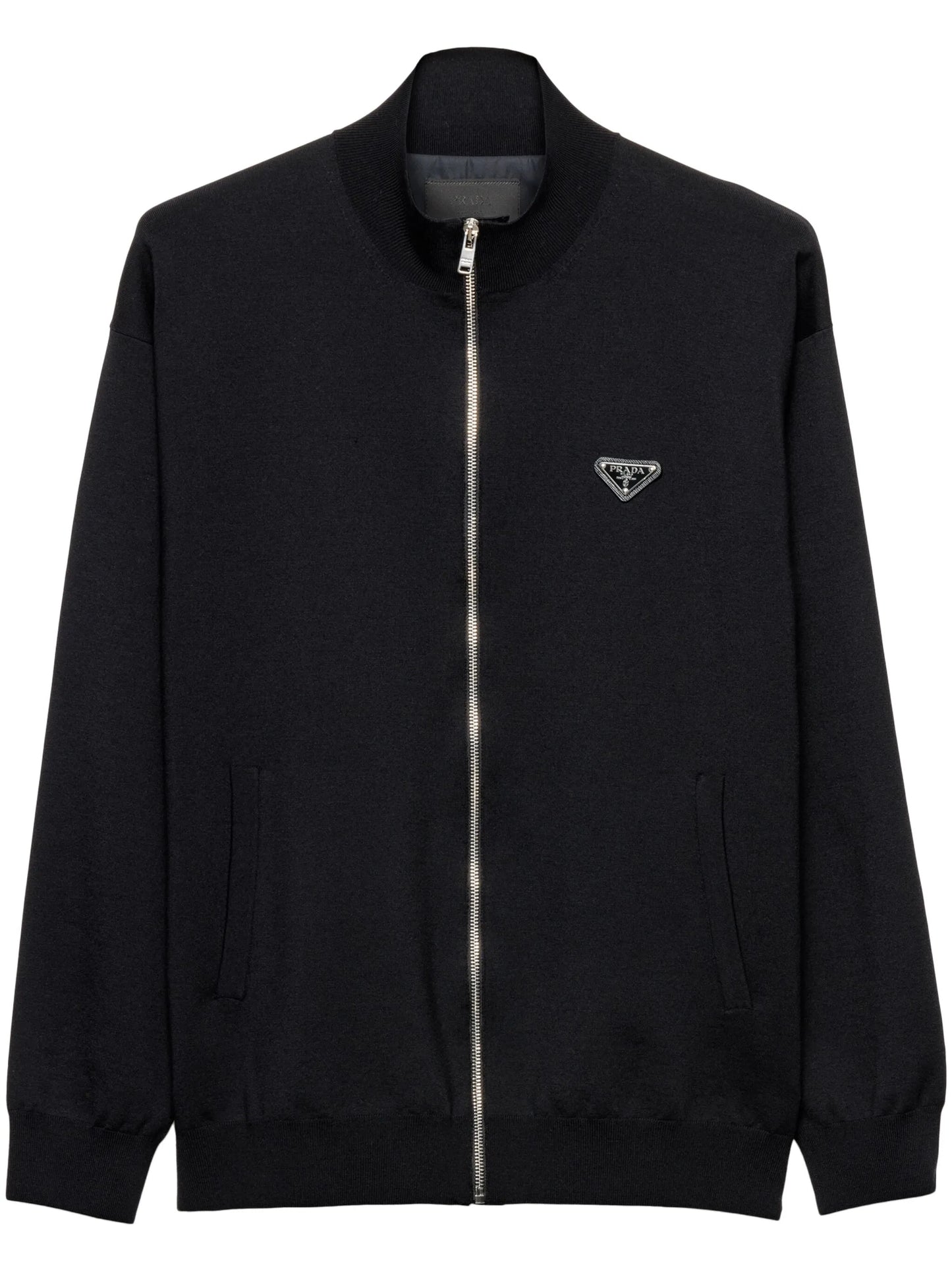 Logo patch cardigan