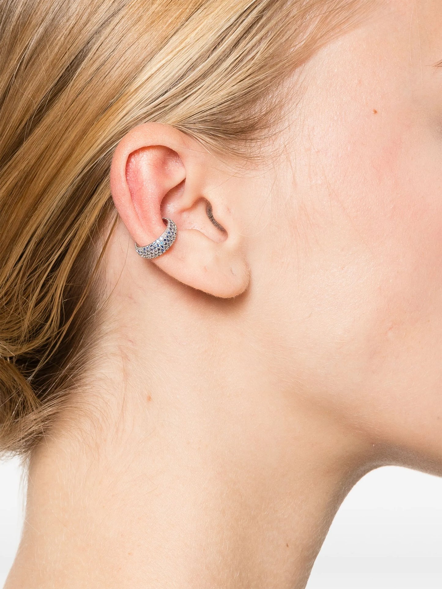 rhinestone-embellished ear cuff