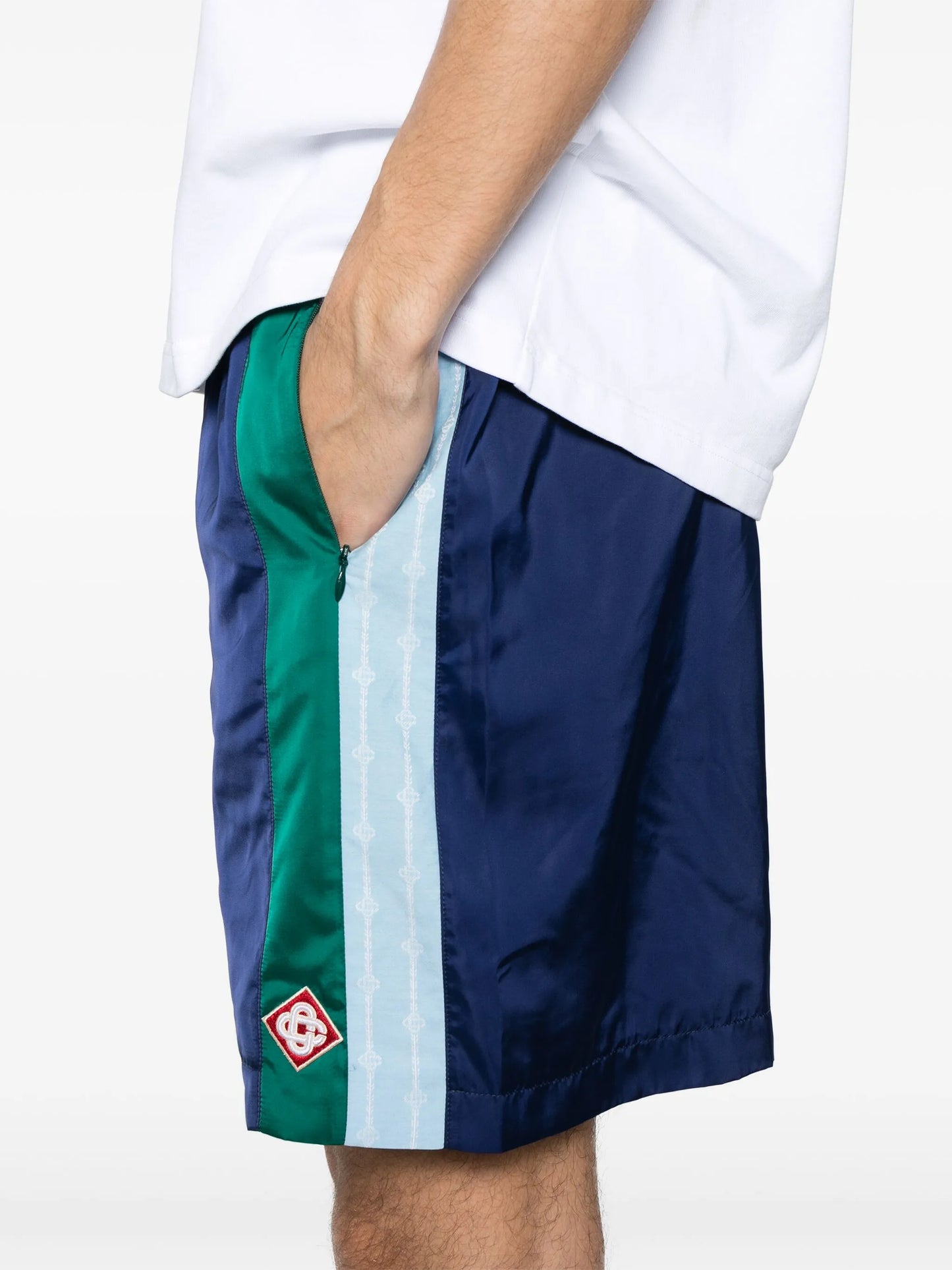 stripe-detail shorts
