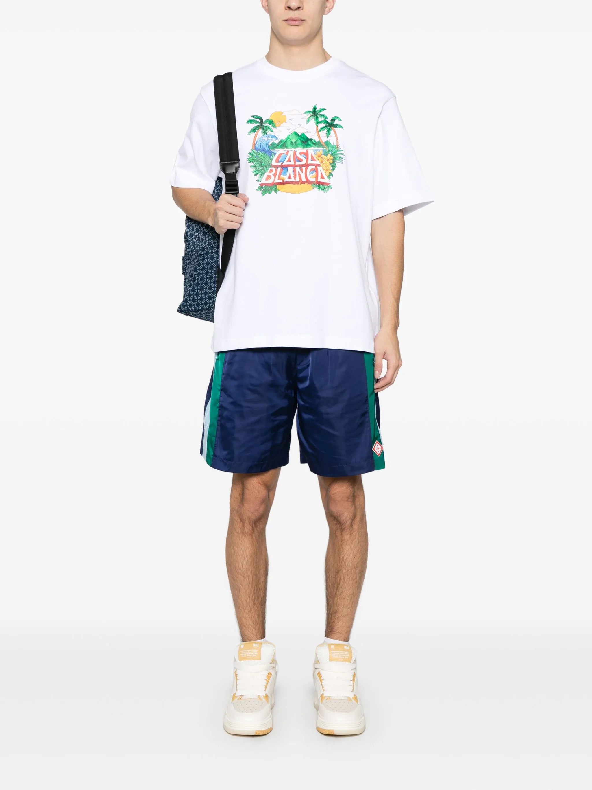 stripe-detail shorts