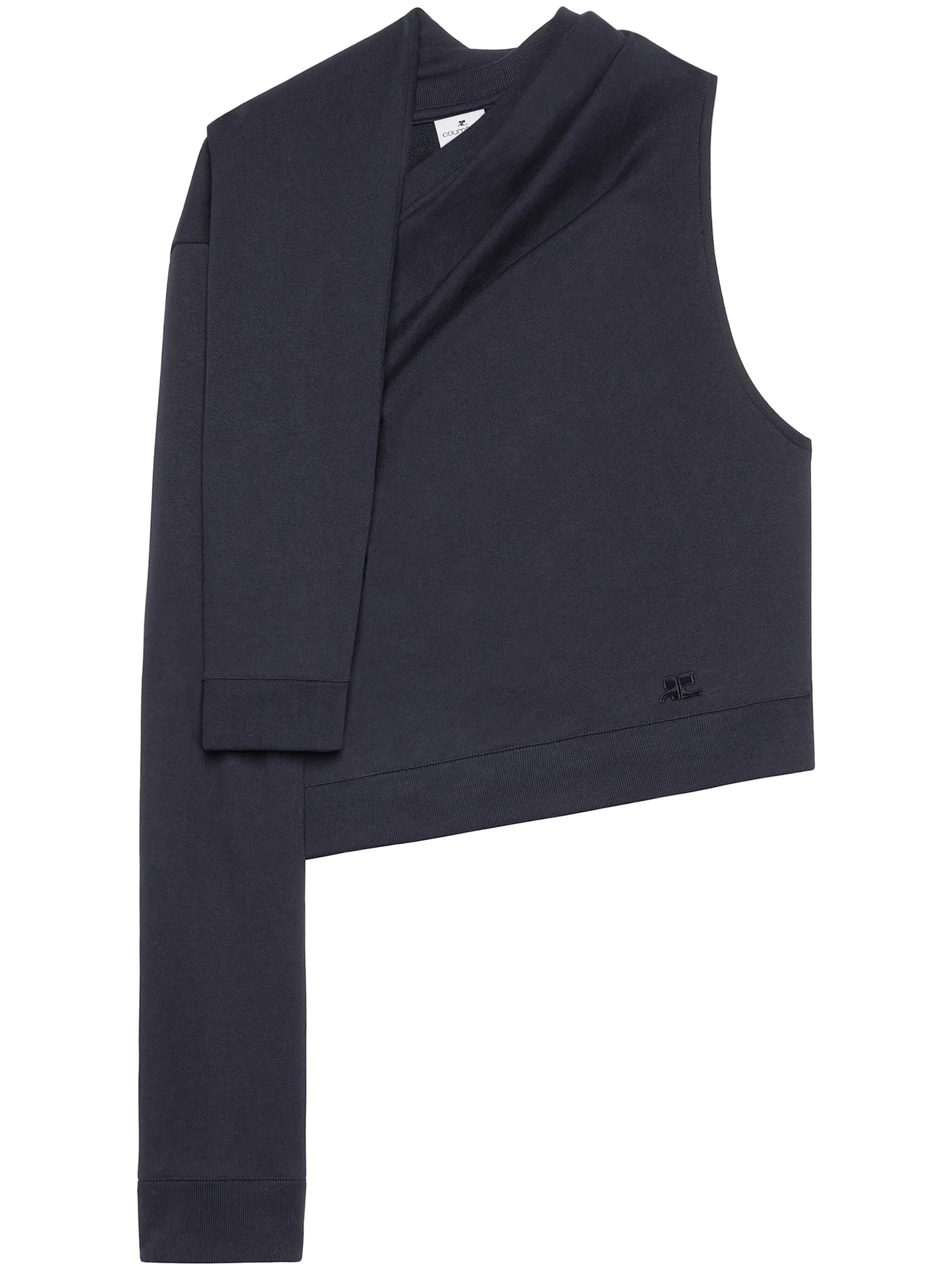asymmetric off-shoulder sweatshirt