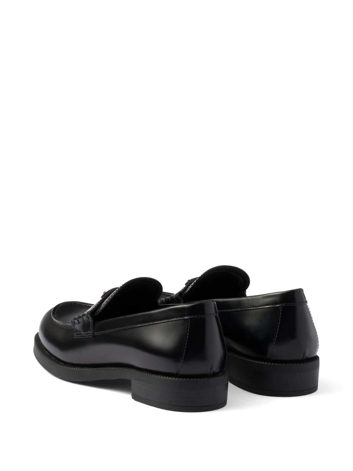 brushed leather loafers