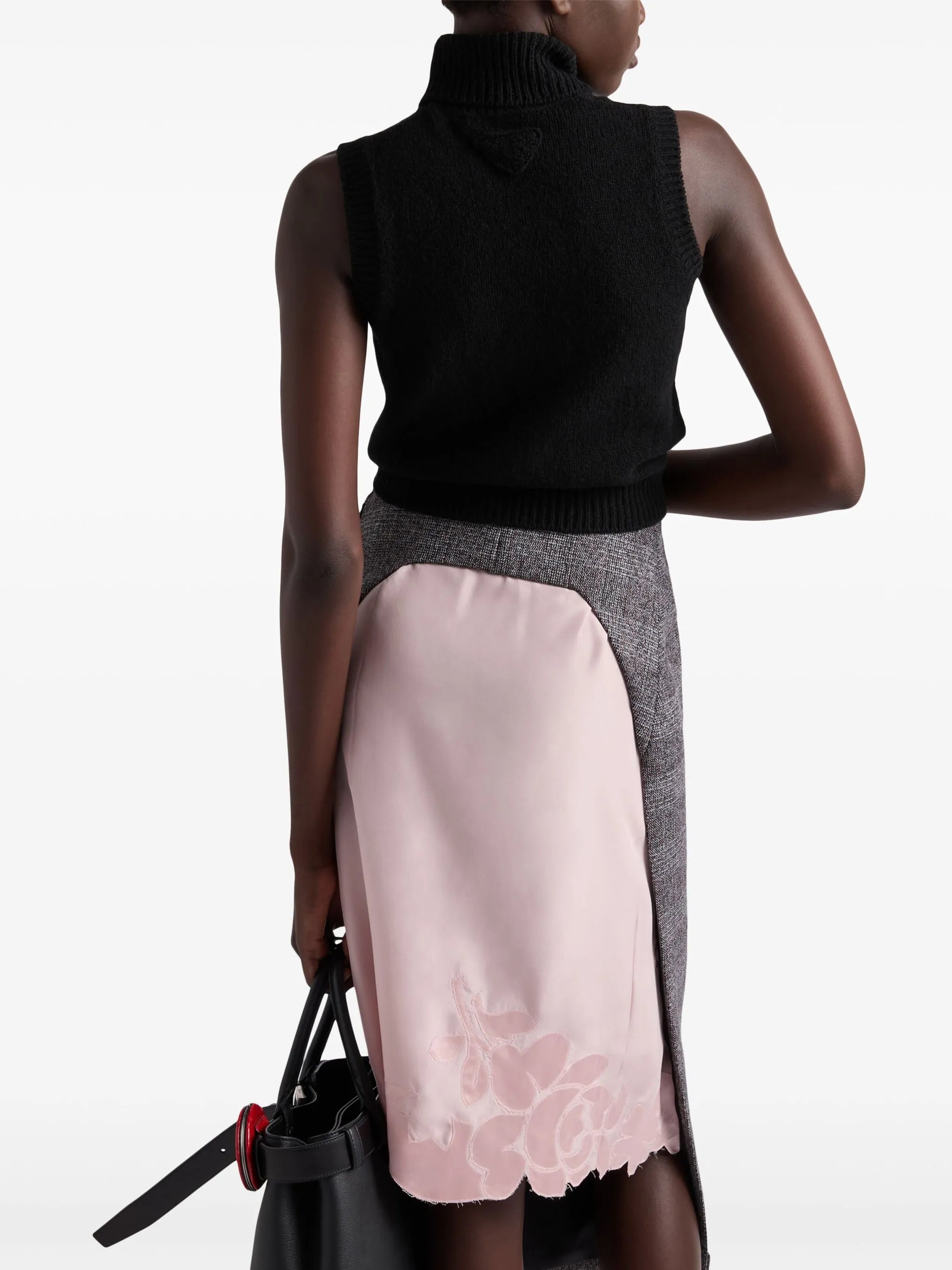 roll-neck cashmere vest