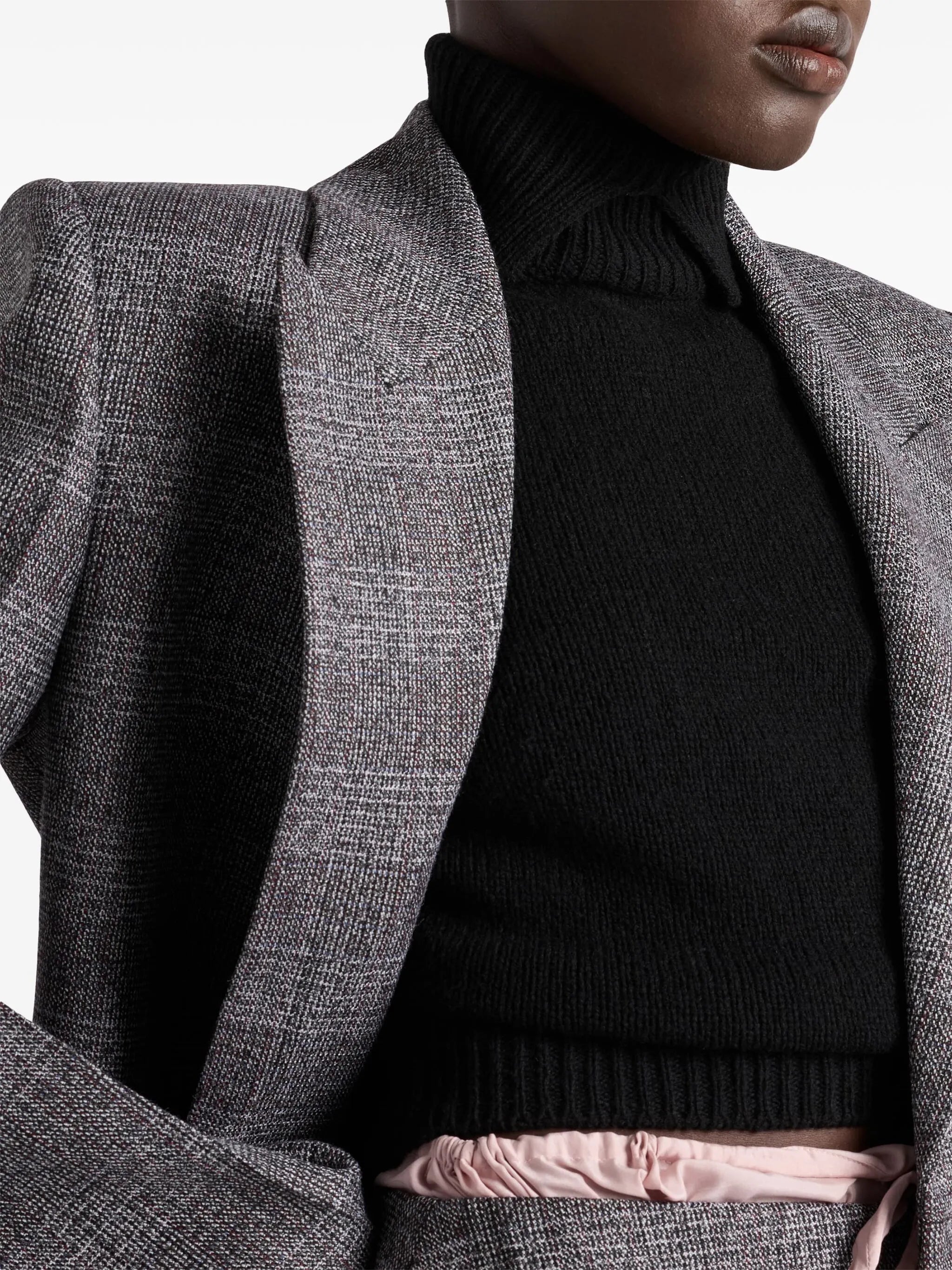 roll-neck cashmere vest