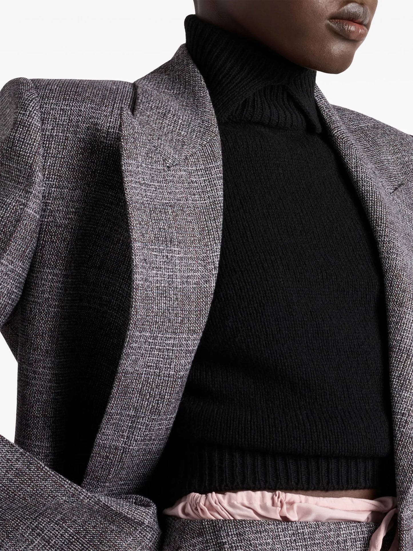 roll-neck cashmere vest