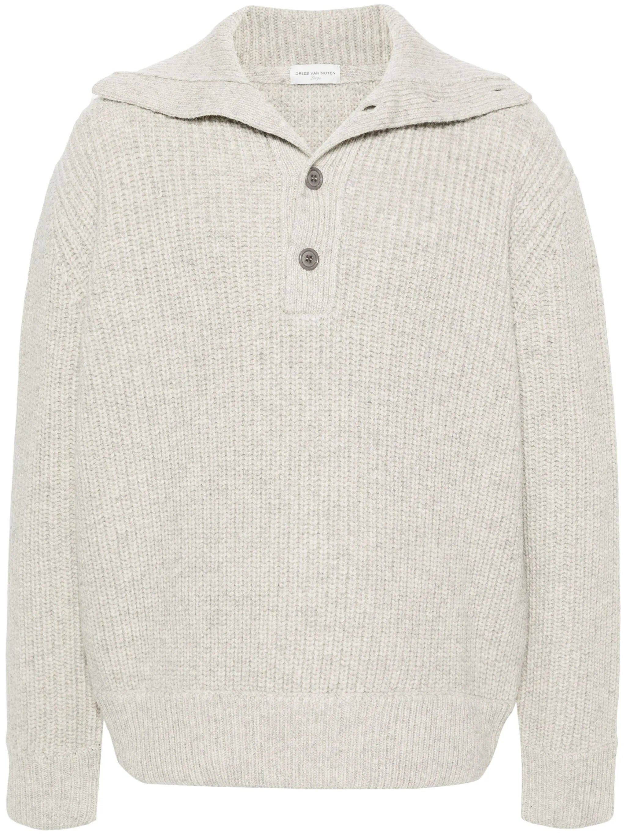 chunky-knit sweater