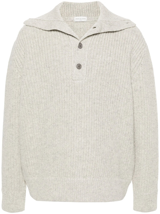 chunky-knit sweater