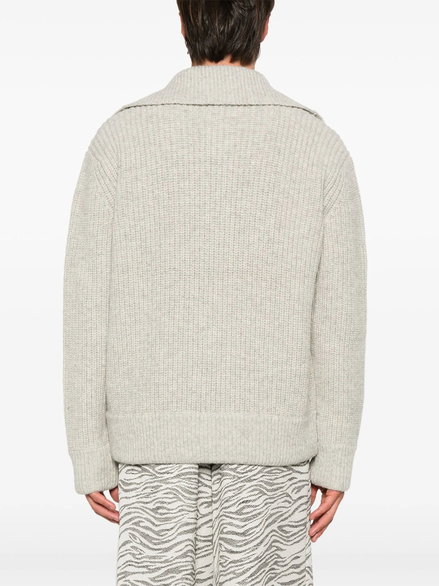 chunky-knit sweater