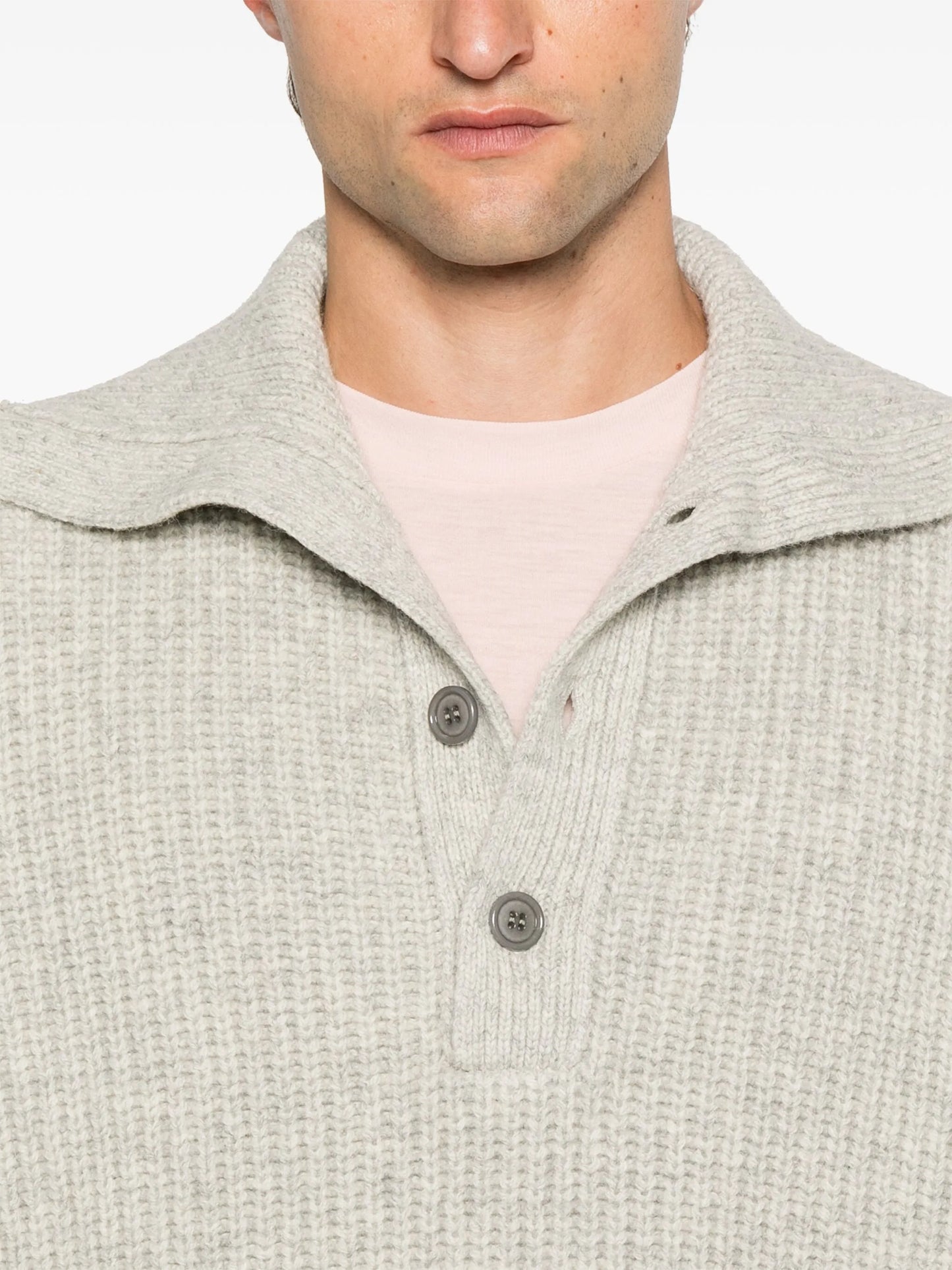 chunky-knit sweater