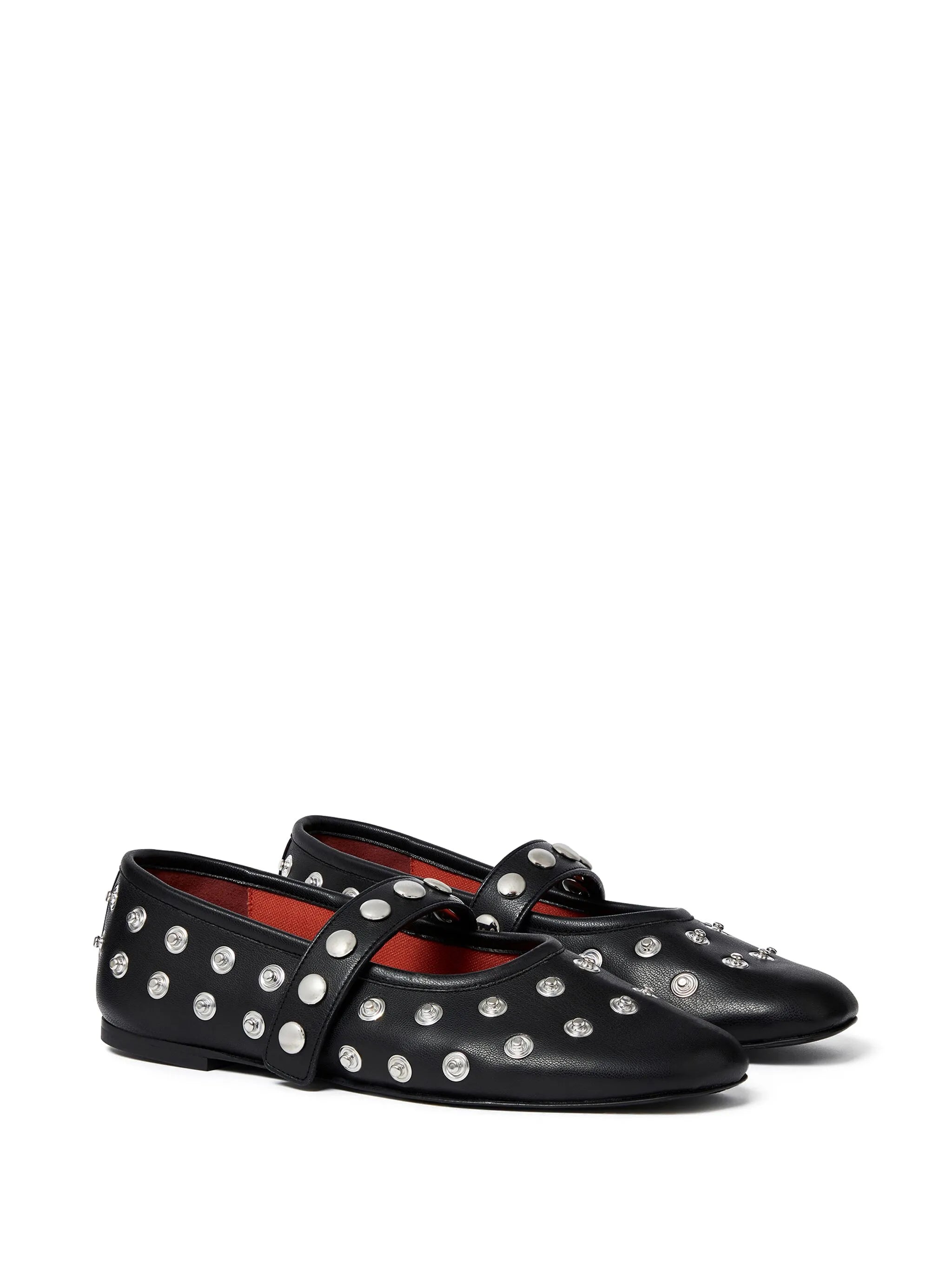 studded Mary Jane ballet flats