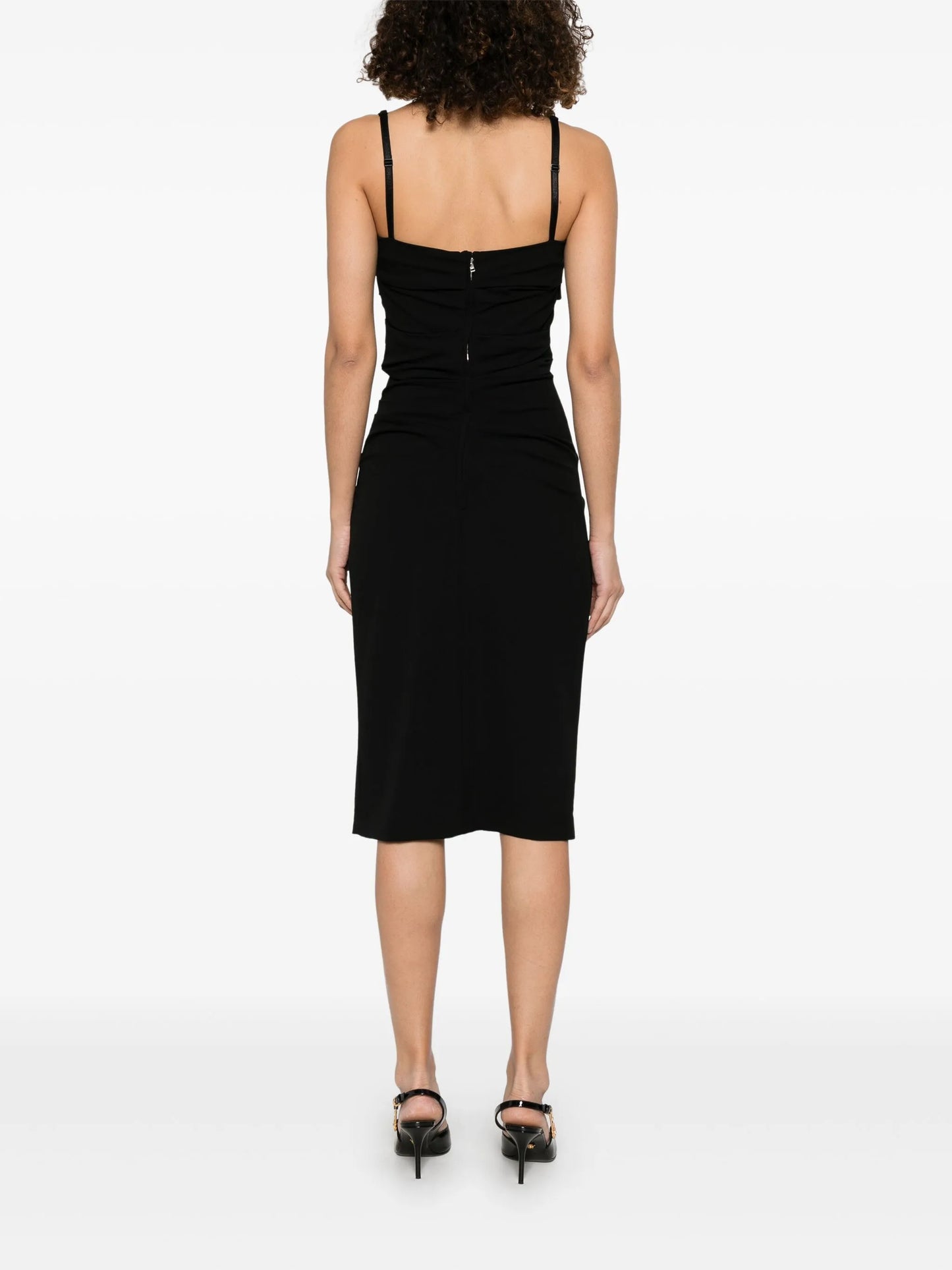 draped midi dress