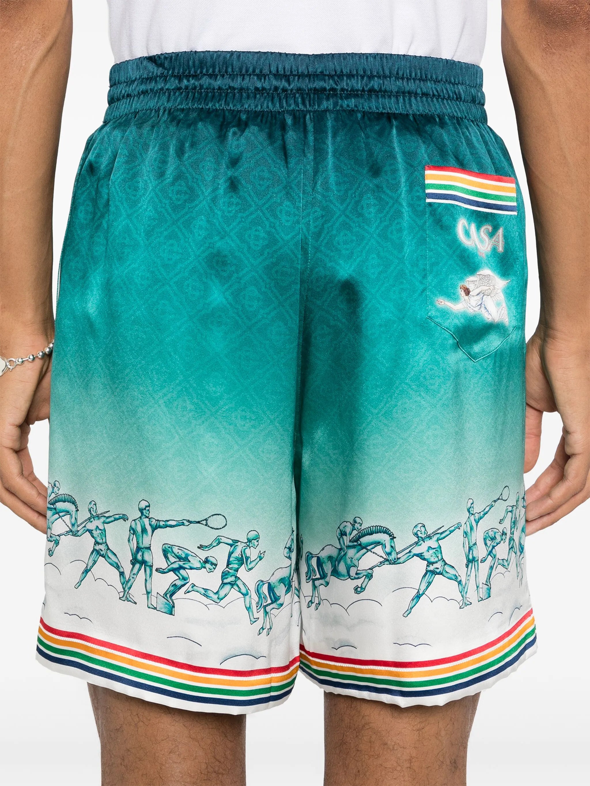 La Déesse du Stade silk shorts